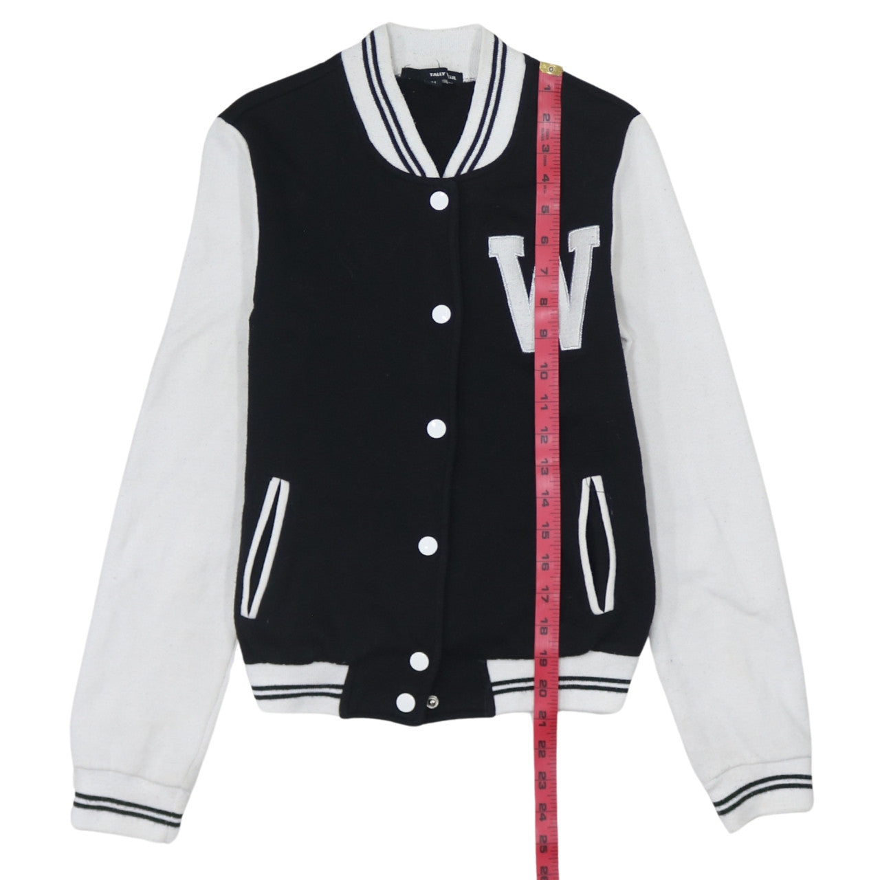 Tally Weijl Women's Black Varsity Jacket Size 6