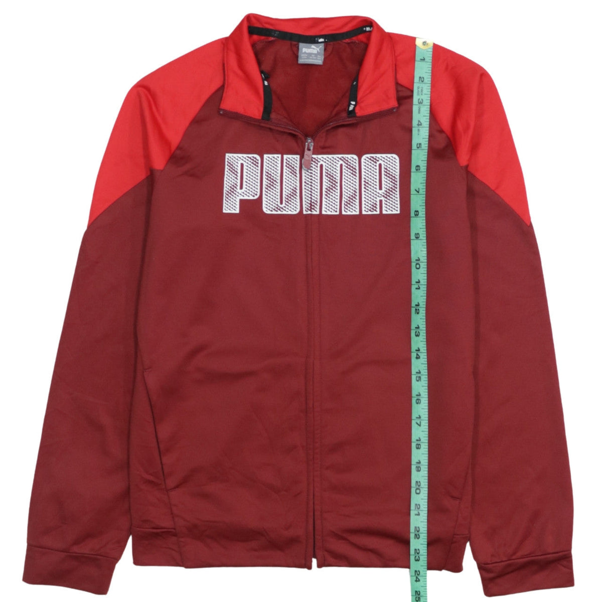 Puma Boys Red Track Jacket 12-14 Years Regular Fit Zip Up Activewear Top