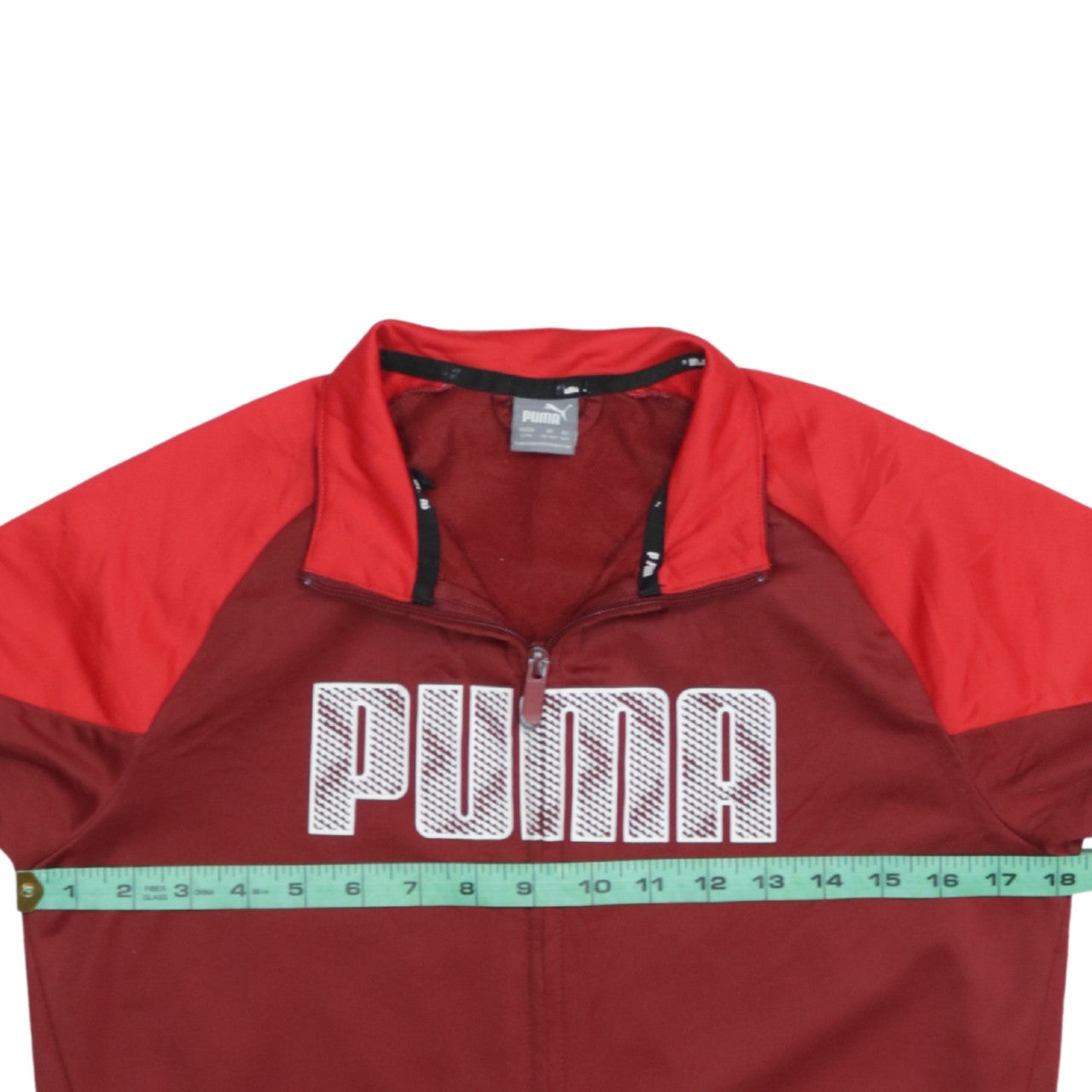 Puma Boys Red Track Jacket 12-14 Years Regular Fit Zip Up Activewear Top