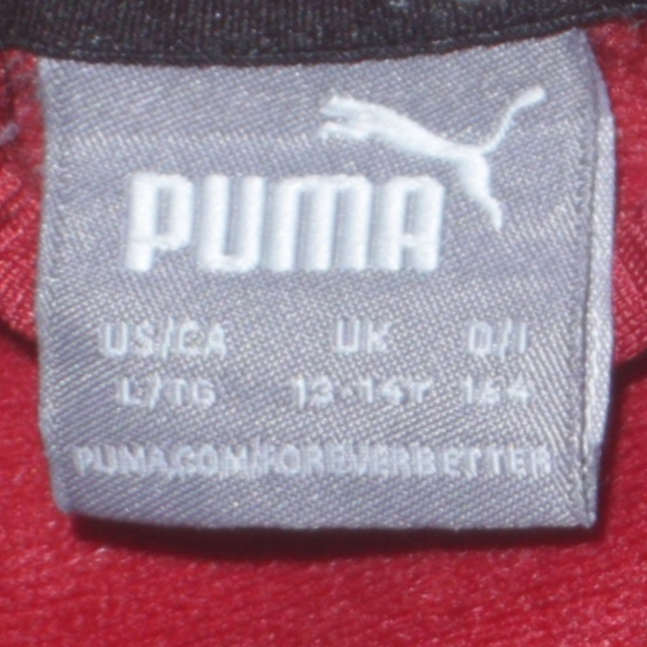 Puma Boys Red Track Jacket 12-14 Years Regular Fit Zip Up Activewear Top