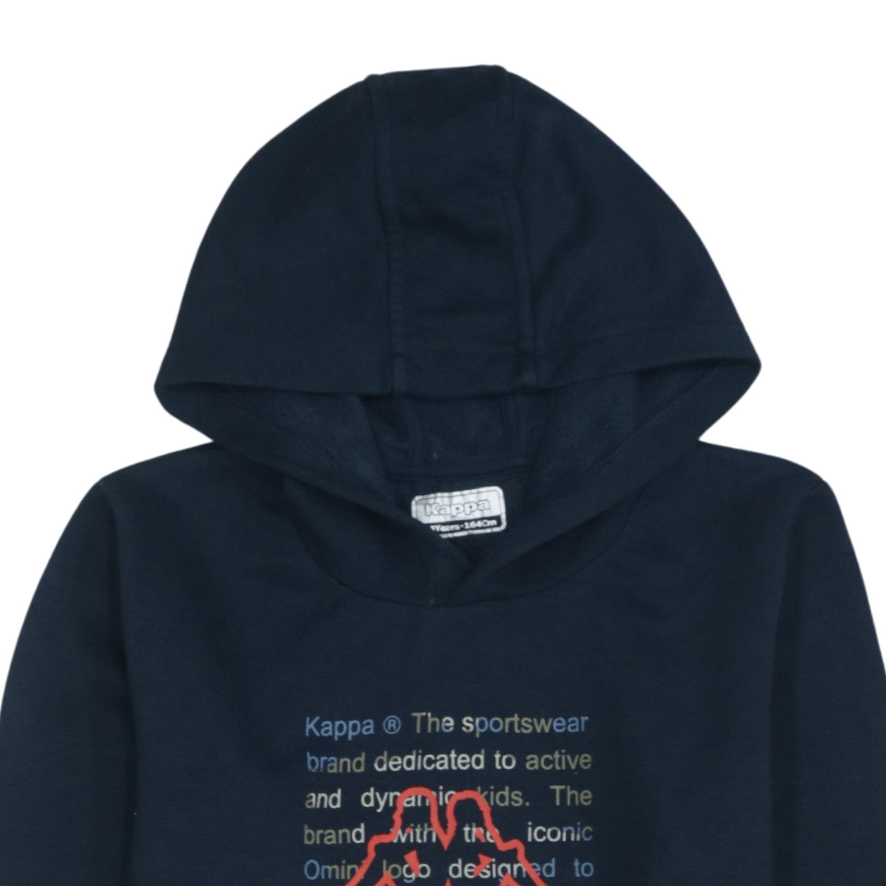 Kappa Boys Blue Pullover Hoodie 14 Years Graphic Logo Hooded Sweatshirt