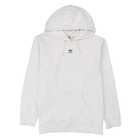 Adidas Men's White Pullover Hoodie L Logo Fleece Sweatshirt