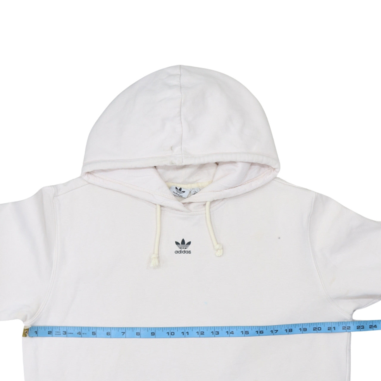 Adidas Men's White Pullover Hoodie L Logo Fleece Sweatshirt