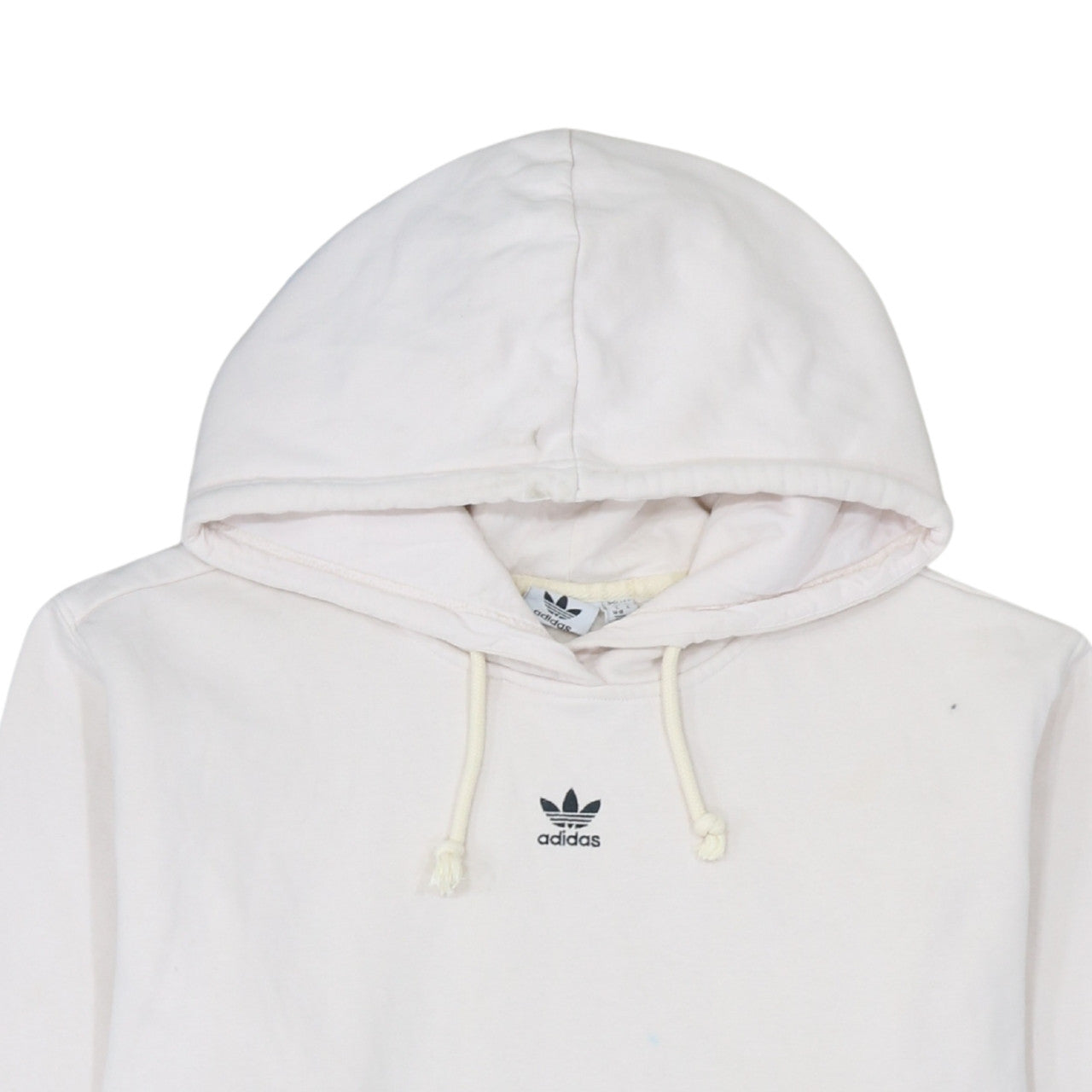 Adidas Men's White Pullover Hoodie L Logo Fleece Sweatshirt