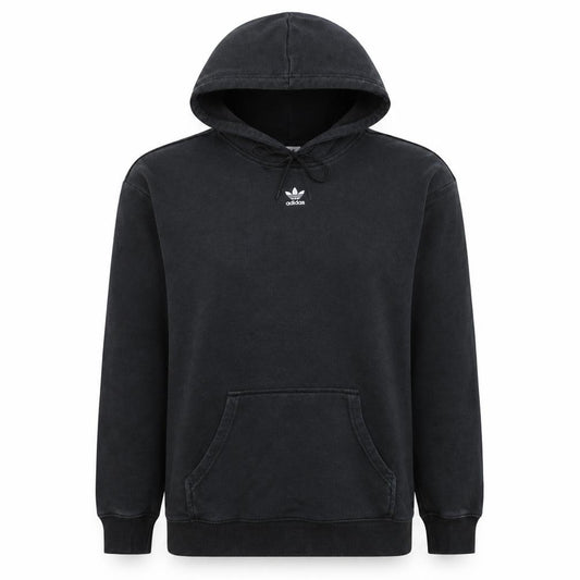 Adidas Womens Black Pullover Hoodie Size 10 Cotton Casual Sweatshirt