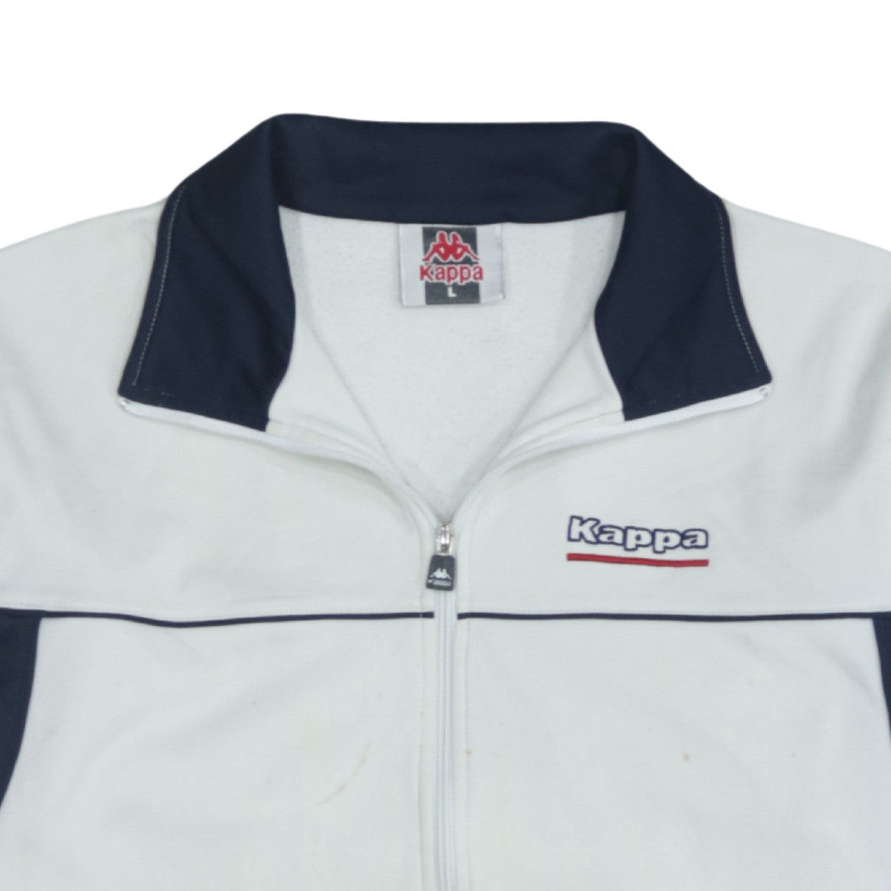 Kappa Men's White Track Jacket L Polyamide Blend Full Zip