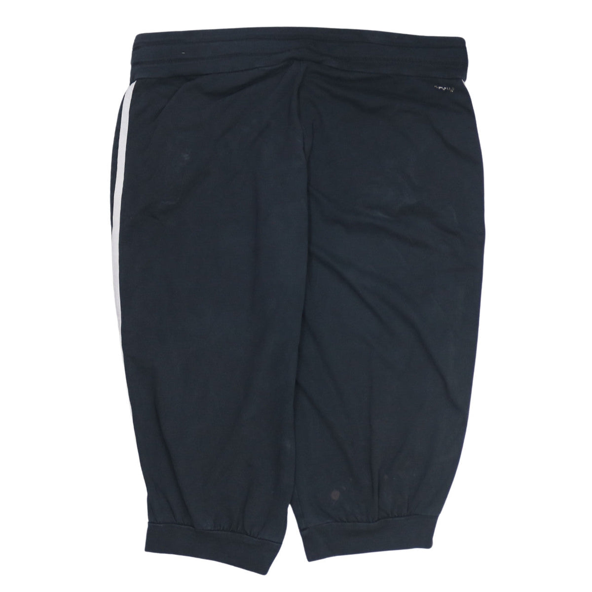 Adidas Women Black L Athletic Shorts with White Stripes