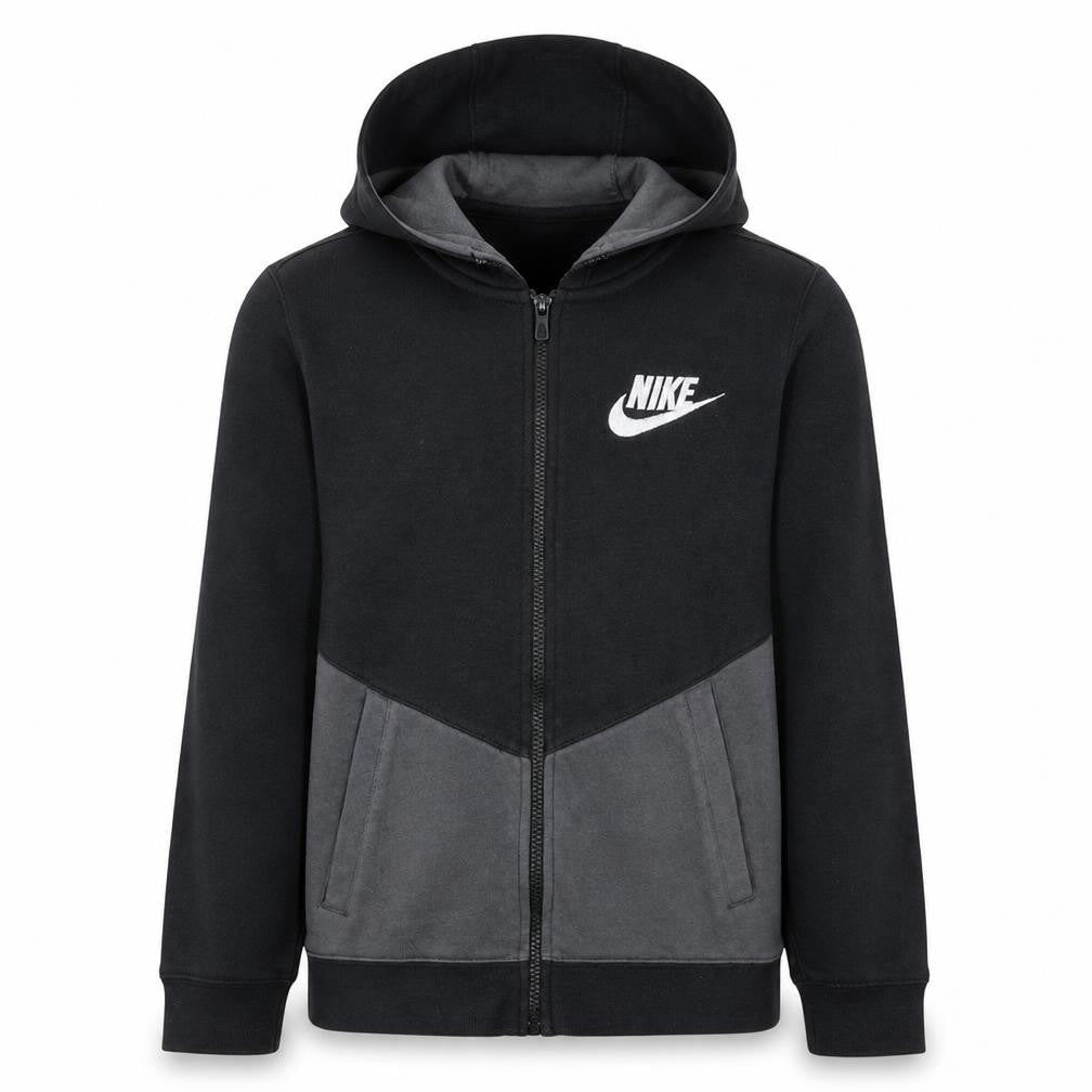 Nike Boys Black Full Zip Hoodie Sweatshirt Size 12-13 Years L