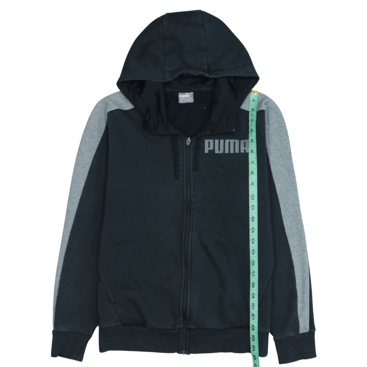 Puma Men's Black Full Zip Hoodie Size S Sportswear Lightweight