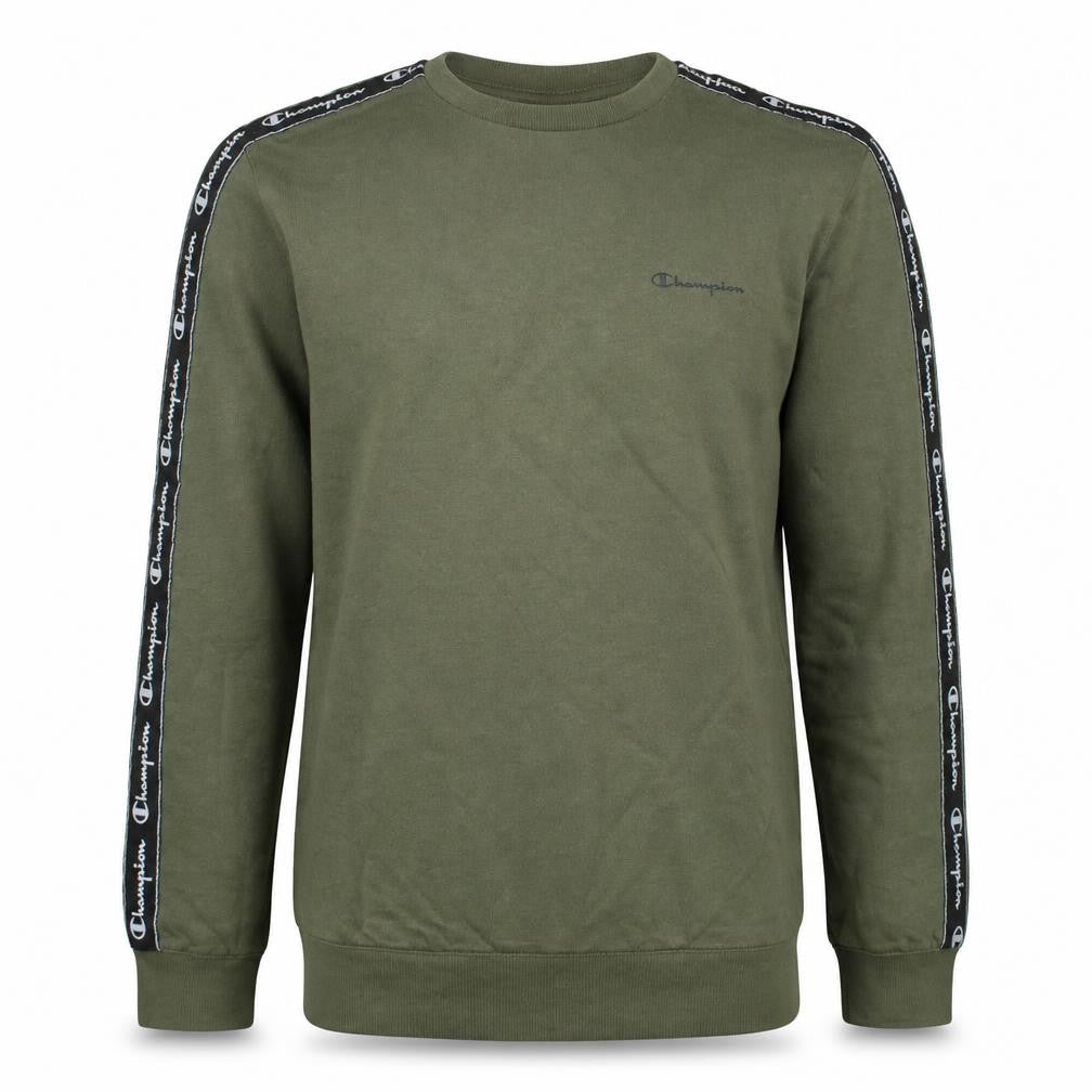 Champion Boys Green Logo Tape Pullover Sweatshirt 15-16 Years