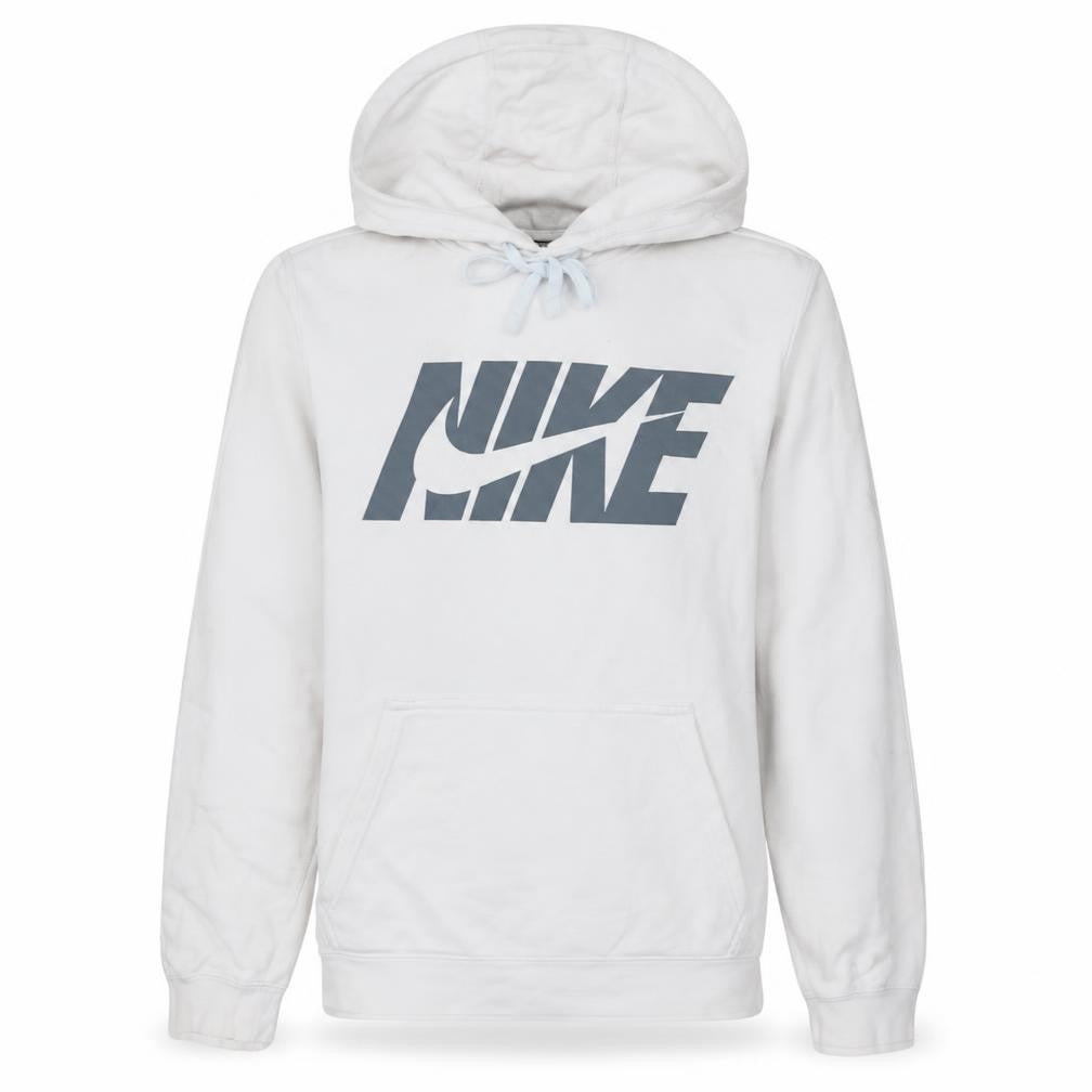 Nike Men's White Pullover Hoodie S Regular Fit Graphic Logo