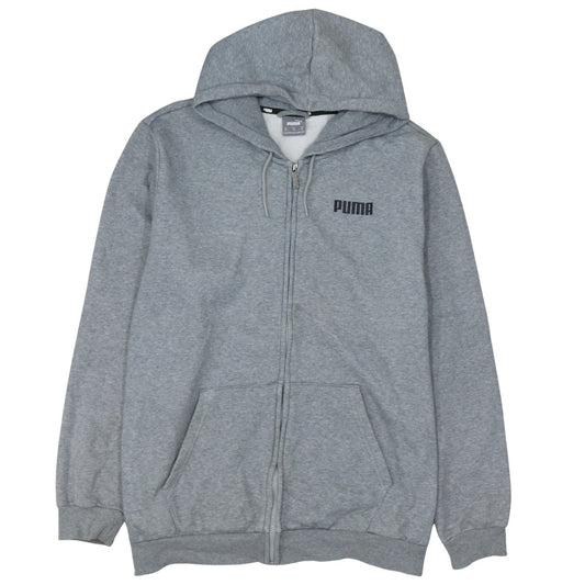 Puma Men Grey XL Full Zip Hoodie Fleece Sportswear