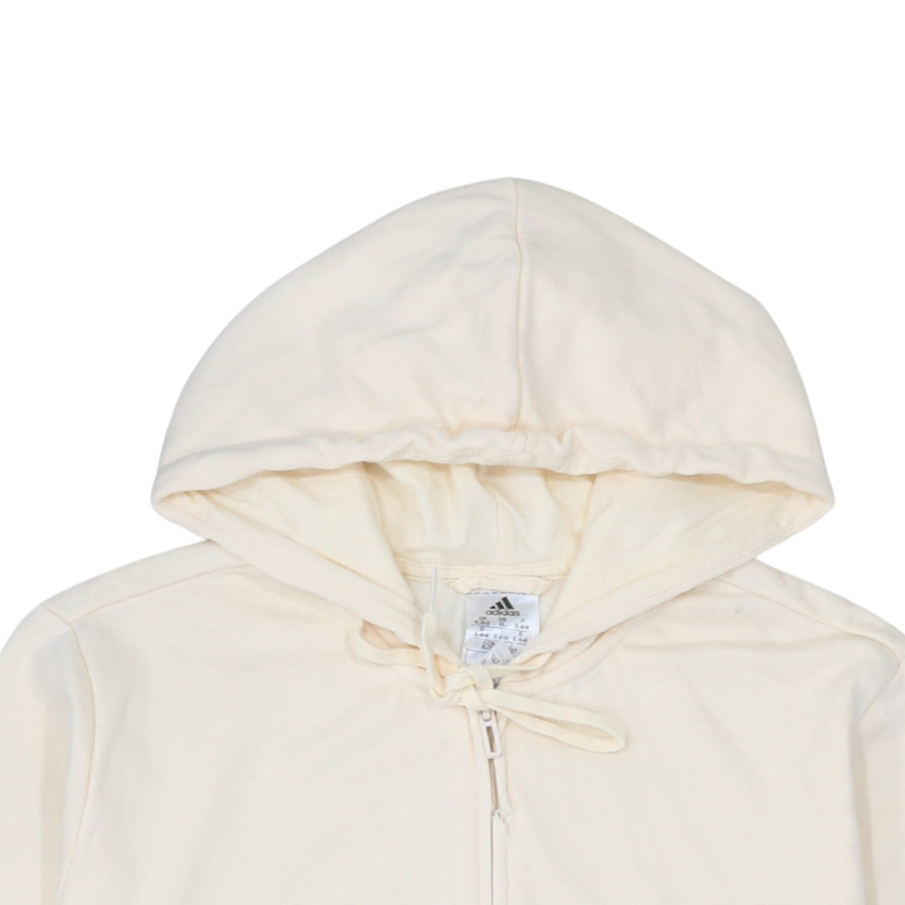 Adidas Women Beige Full Zip Hoodie Sweatshirt XL