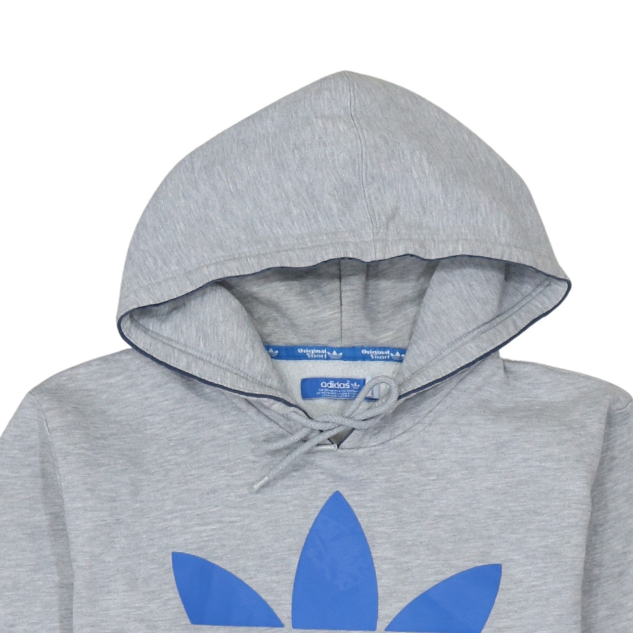 Adidas Men's Grey Pullover Hoodie M Regular Fit Sports Fleece