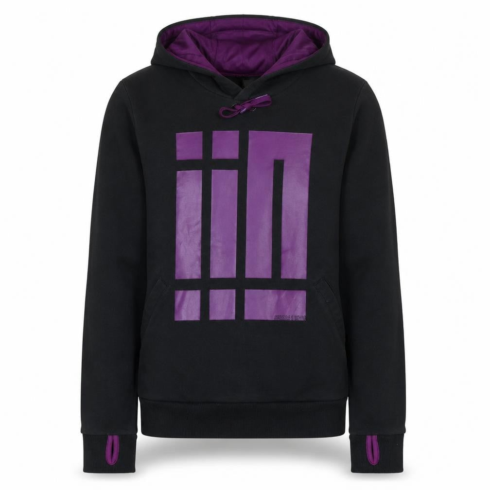 Adidas Men's Black Purple Pullover Hoodie Graphic Print Size M