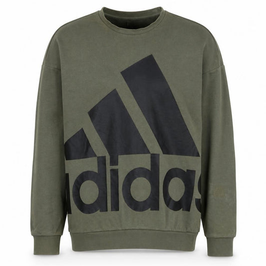 Adidas Men’s Green Logo Pullover Sweatshirt Size M