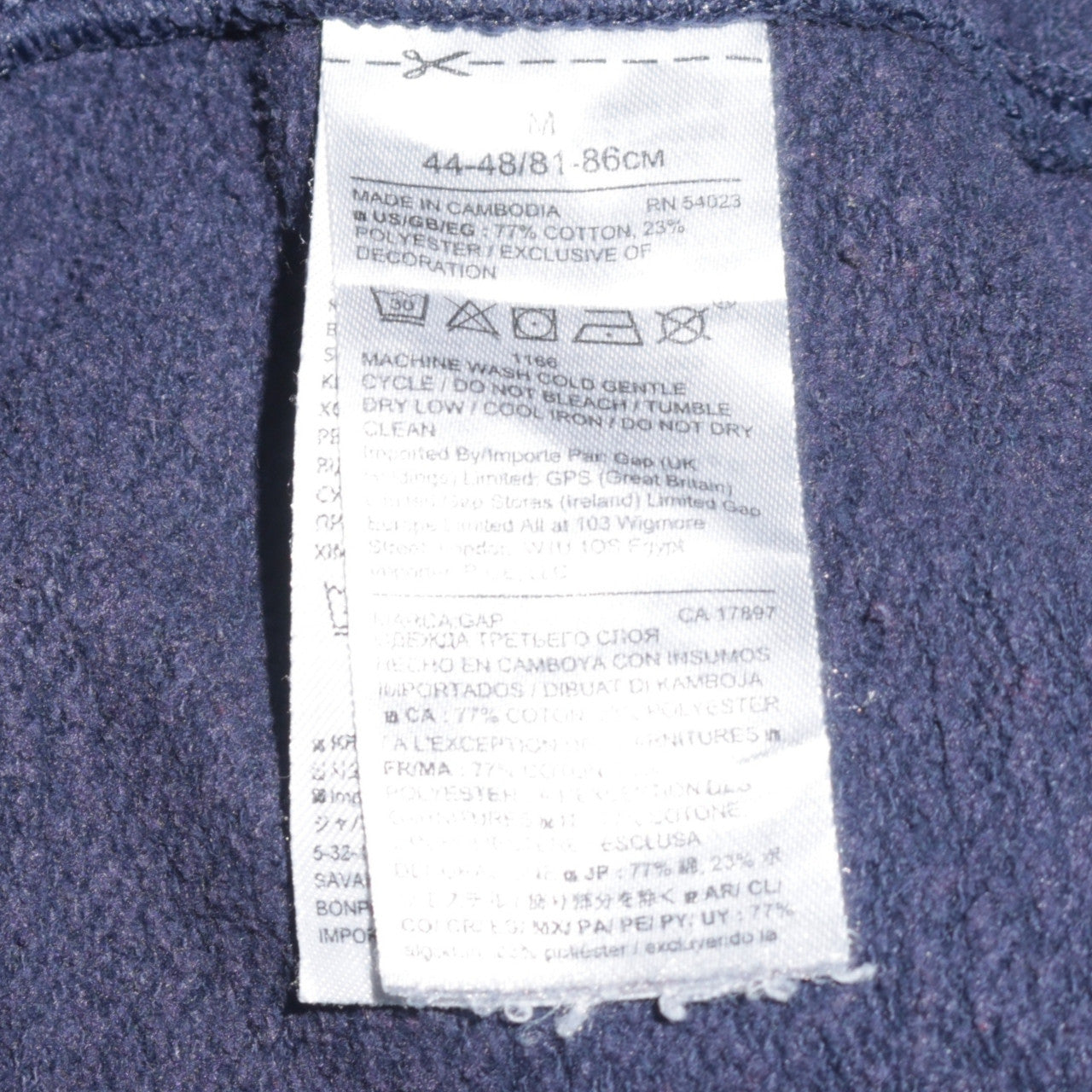 GAP Men's Blue Original Logo Pullover Sweatshirt Size M