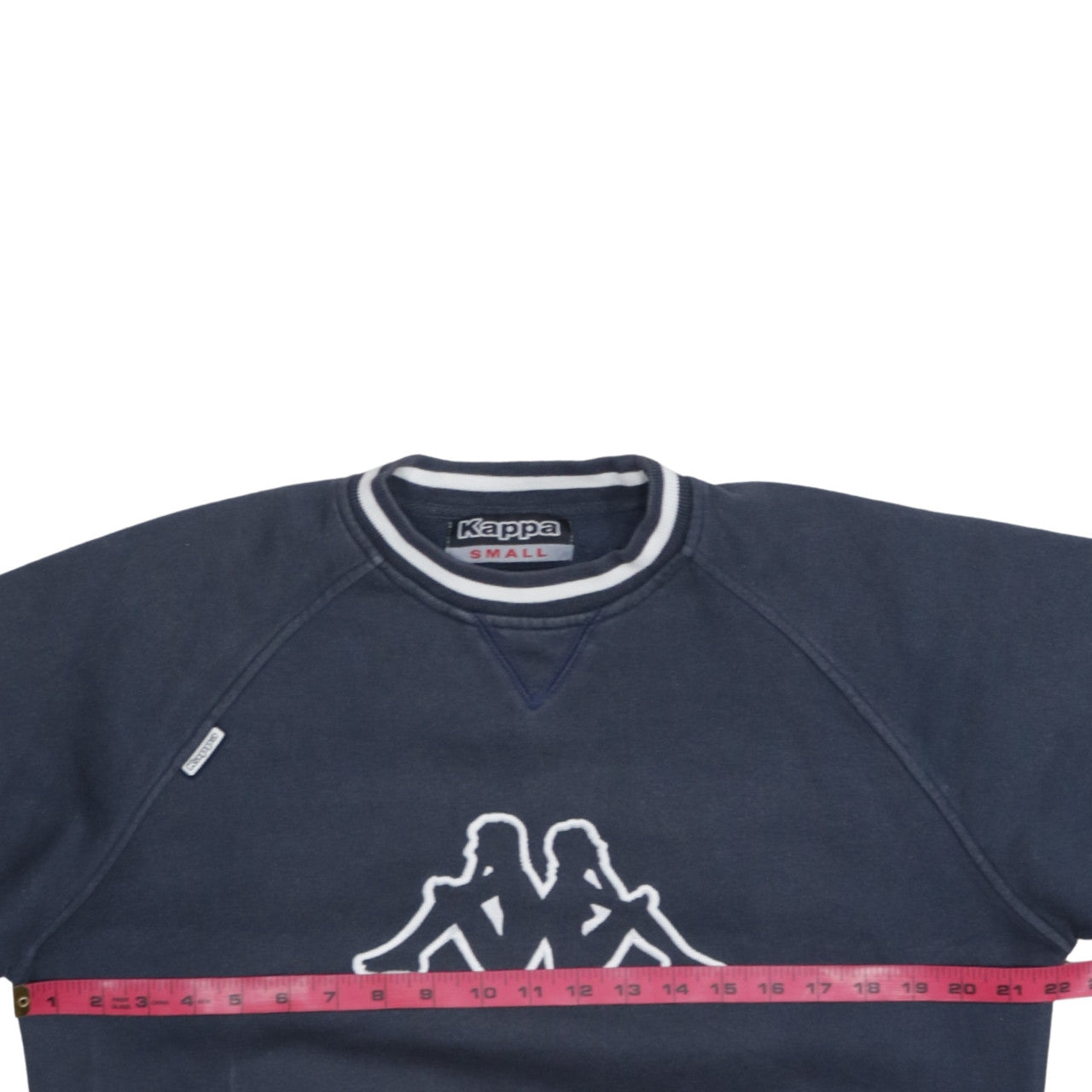 Kappa Men Blue Logo Pullover Sweatshirt Small Crew Neck