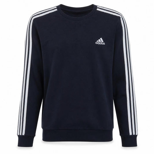 Adidas Men's Blue Pullover Sweatshirt Medium Crew Neck Fleece