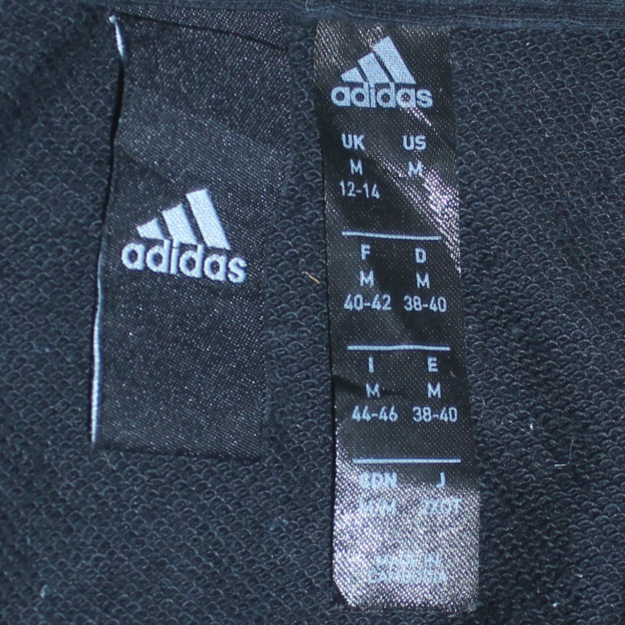 Adidas Women Black Full Zip Hoodie Medium UK 12-14 Cotton Blend
