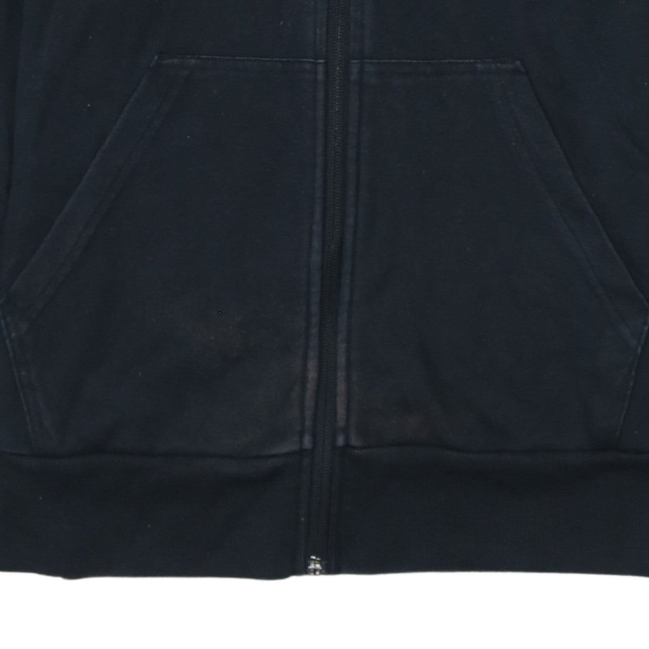 Adidas Women Black Full Zip Hoodie Medium UK 12-14 Cotton Blend