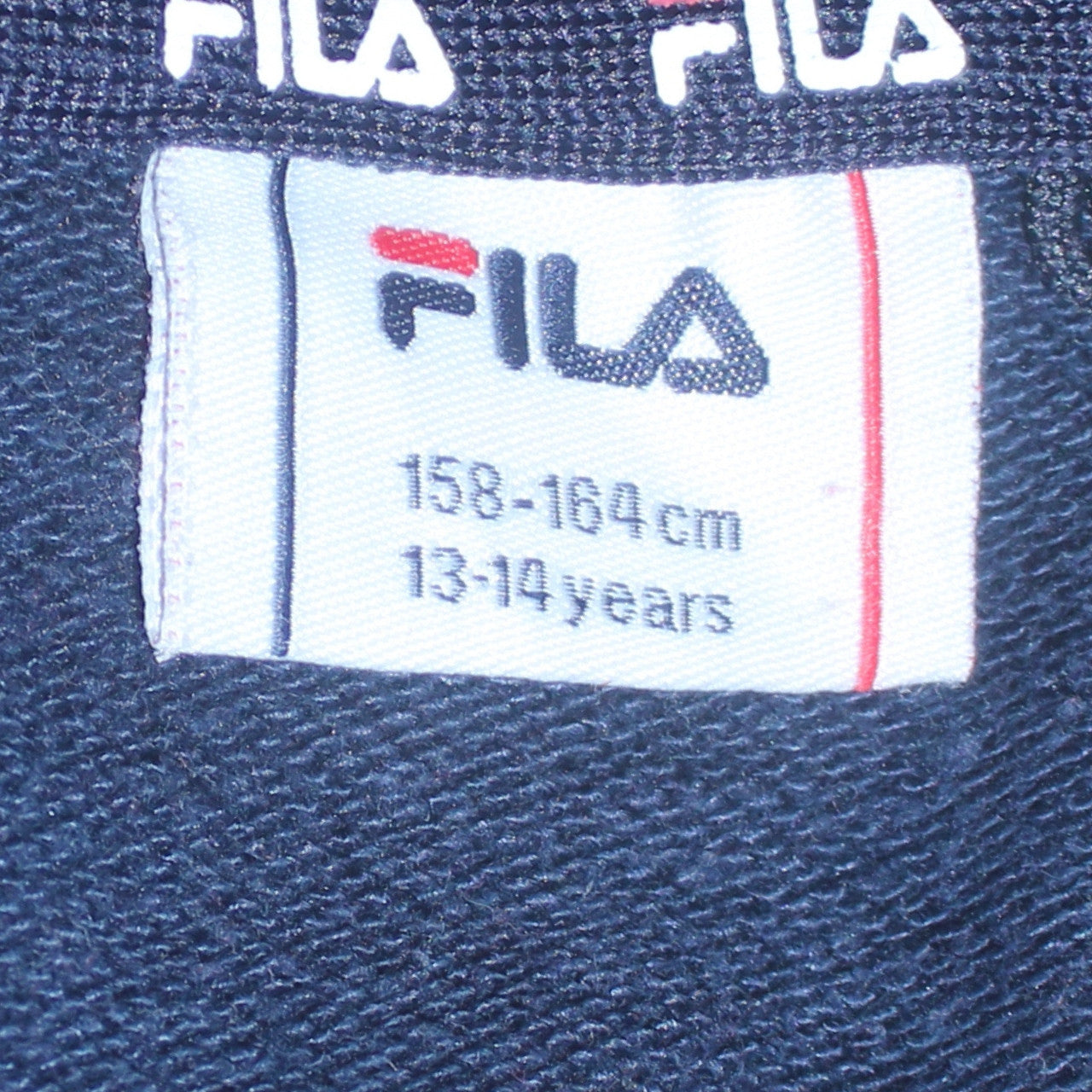 Fila Boys Red White Blue Pullover Hoodie 13-14 Years Cotton Blend Colourblock
