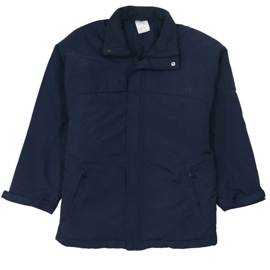 Adidas Men's Blue L Full Zip Lined Parka Jacket