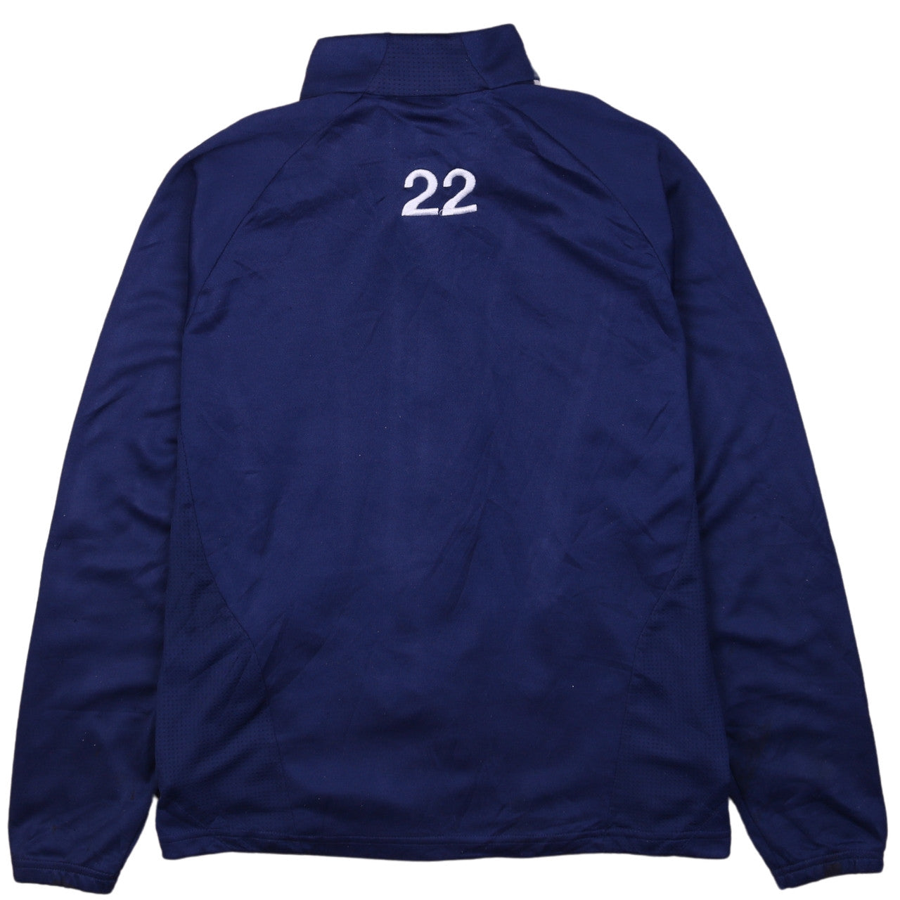 Adidas Boys Blue Football Track Jacket Size 13-14 Years Full Zip