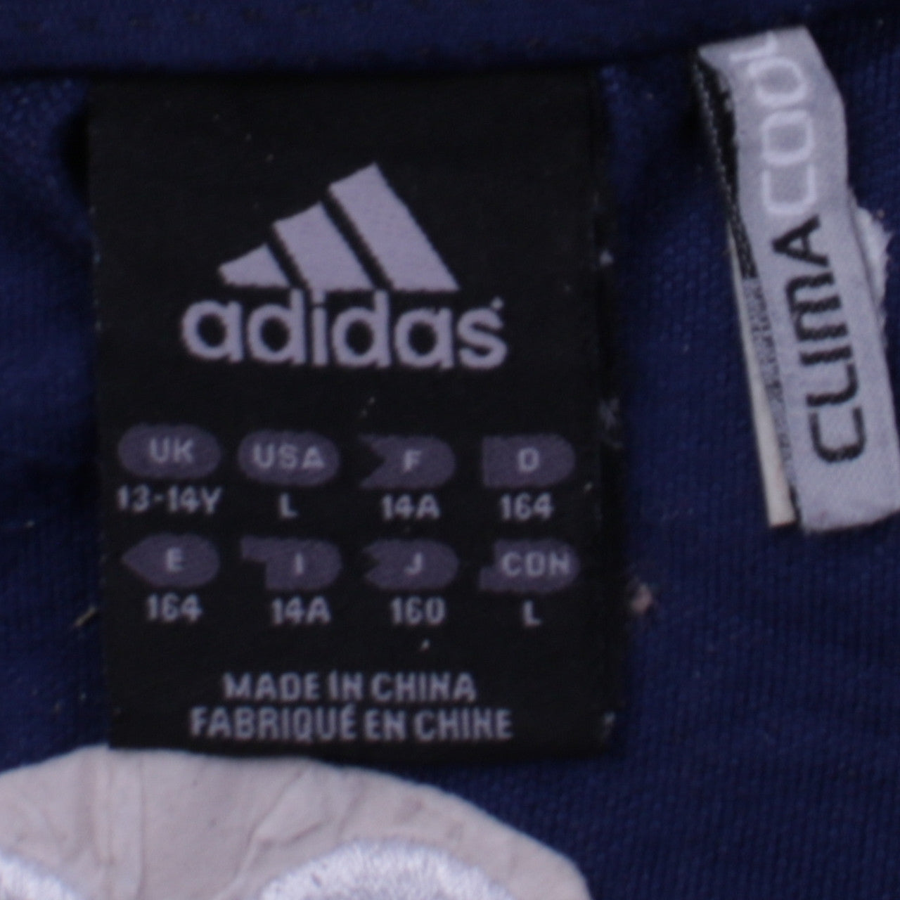 Adidas Boys Blue Football Track Jacket Size 13-14 Years Full Zip