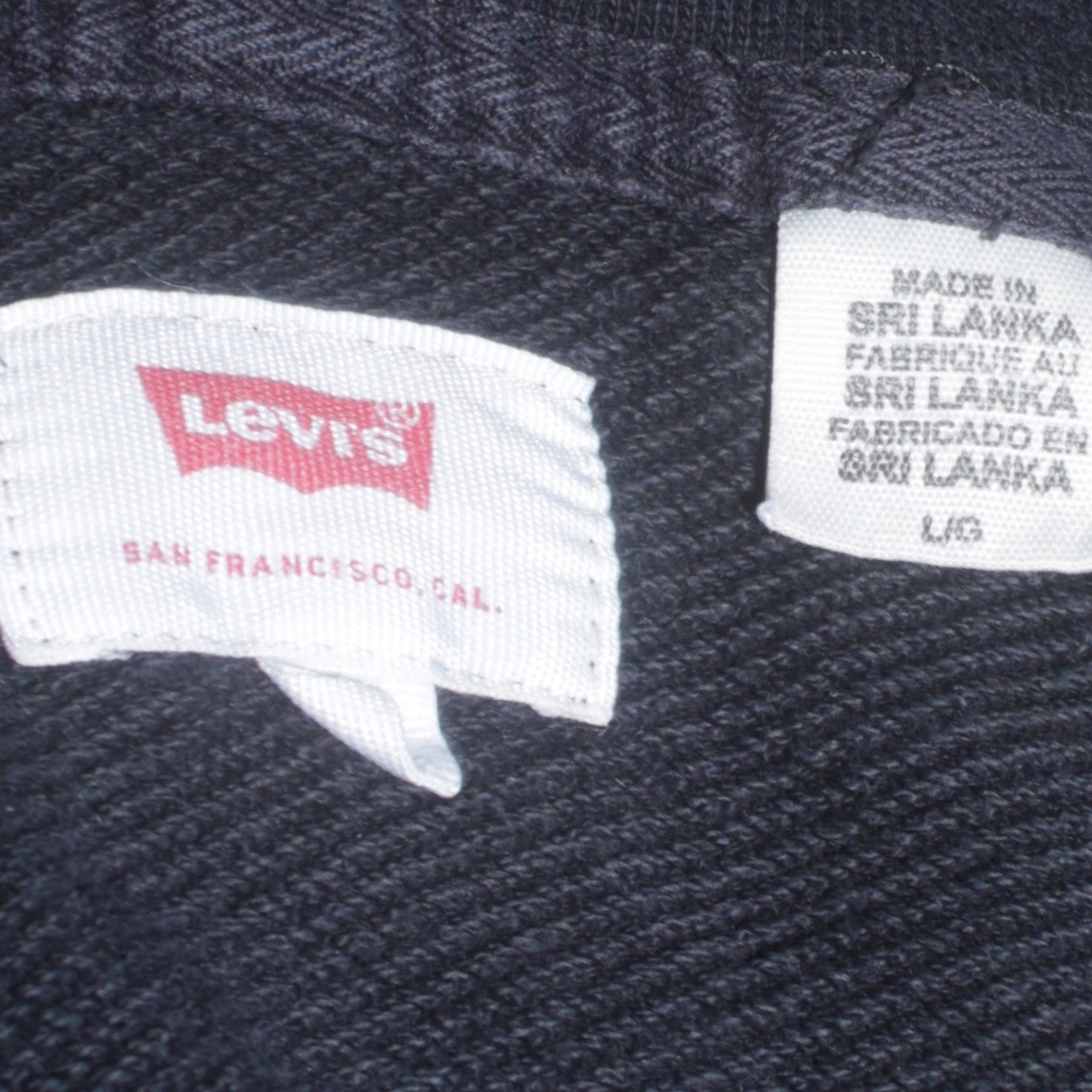 Levi's Mens Black Pullover Hoodie L Logo Graphic Sweatshirt
