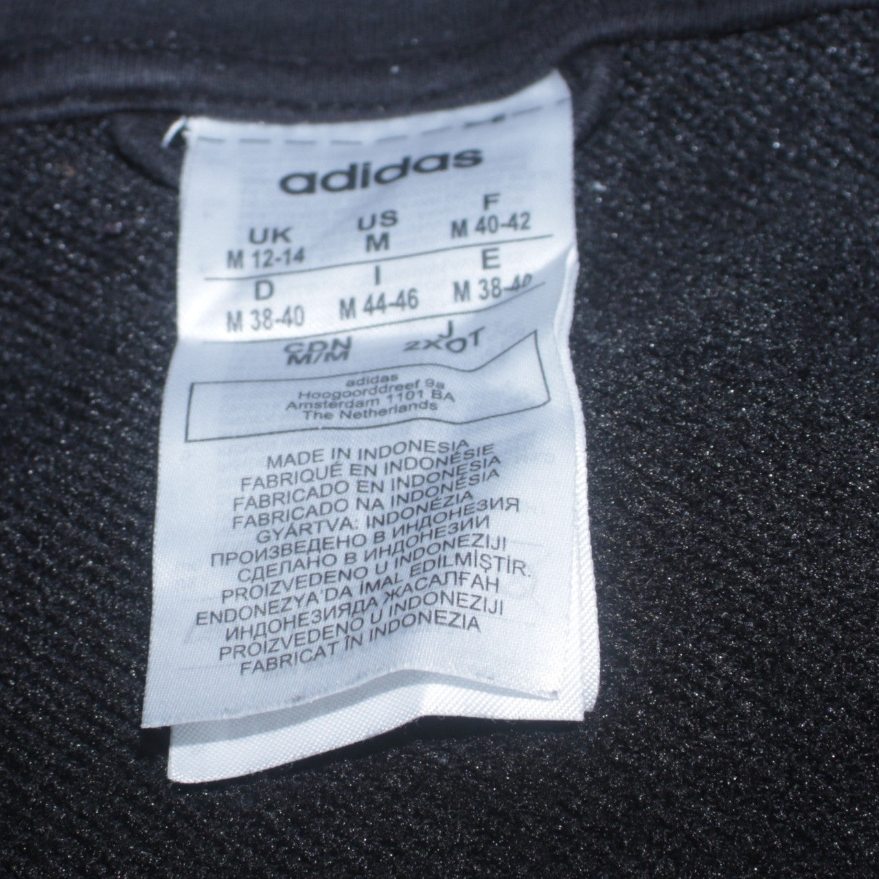 Adidas Women Black Full Zip Hoodie Size 12-14 Hooded Sweatshirt