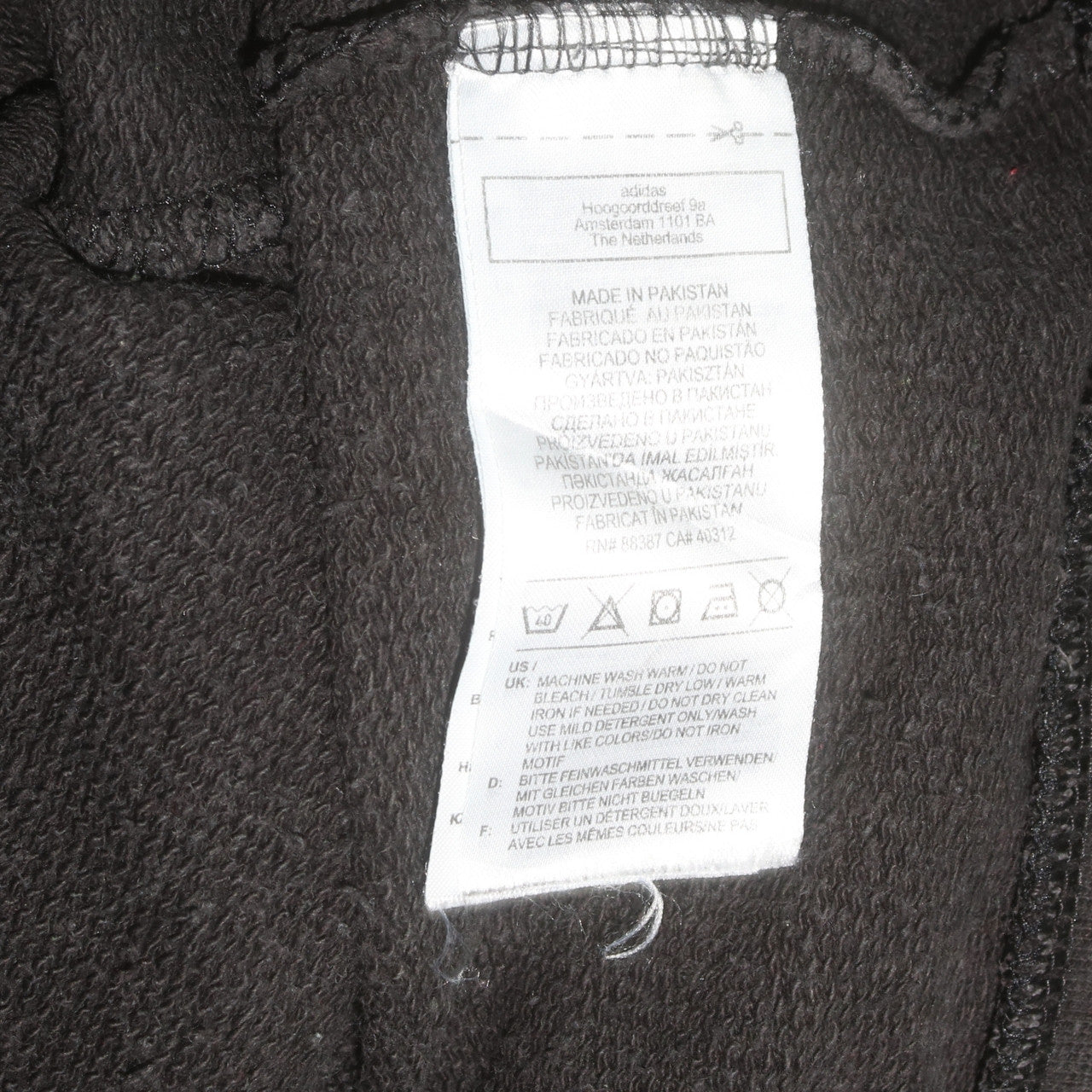 Adidas Men's Black XL Pullover Sweatshirt with Logo Striped Long Sleeves