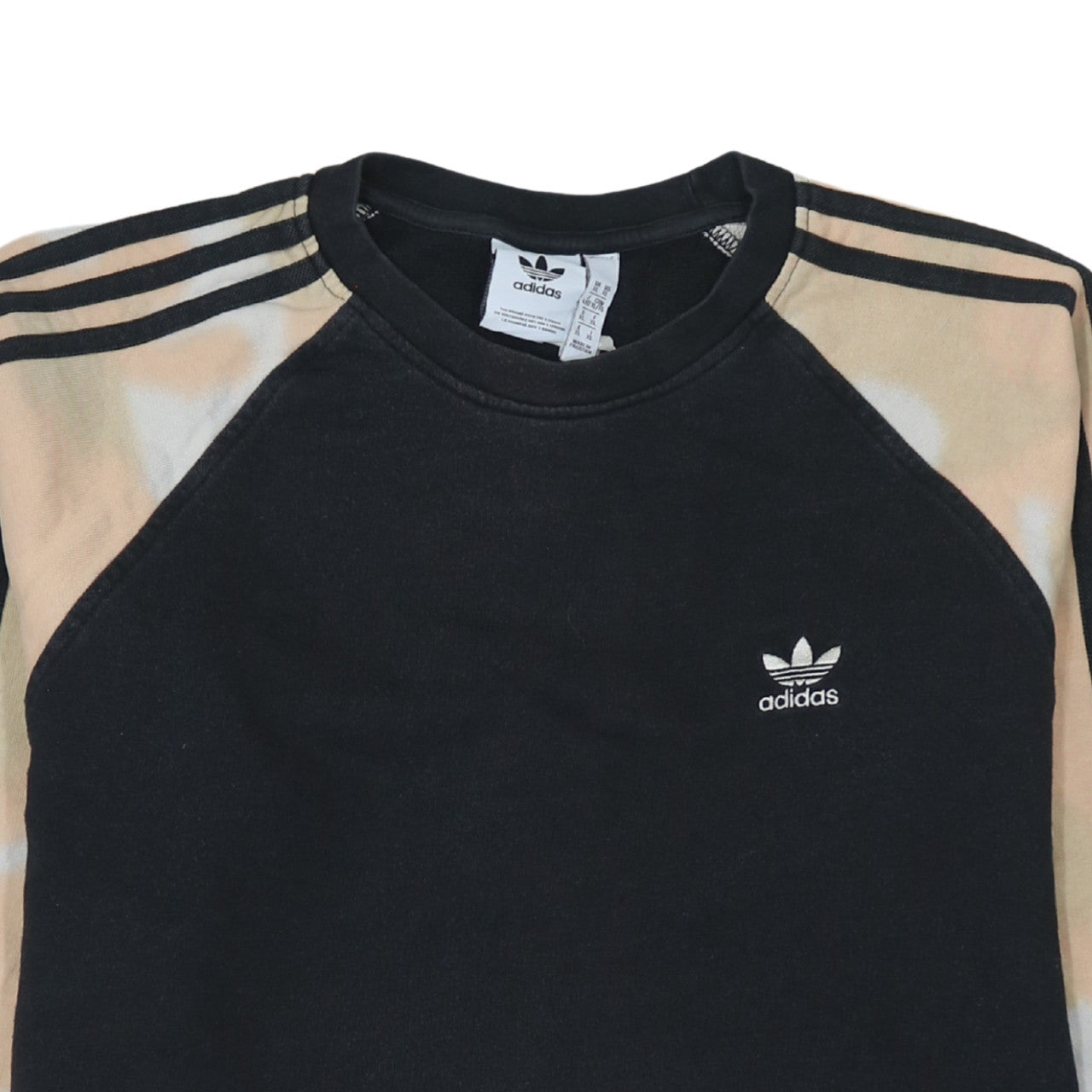 Adidas Men's Black XL Pullover Sweatshirt with Logo Striped Long Sleeves