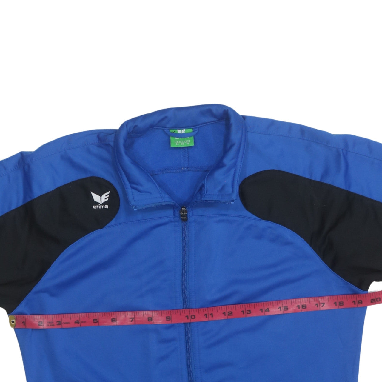 Erima Women's Blue Black Track Jacket Size 10 Full Zip Sports Top
