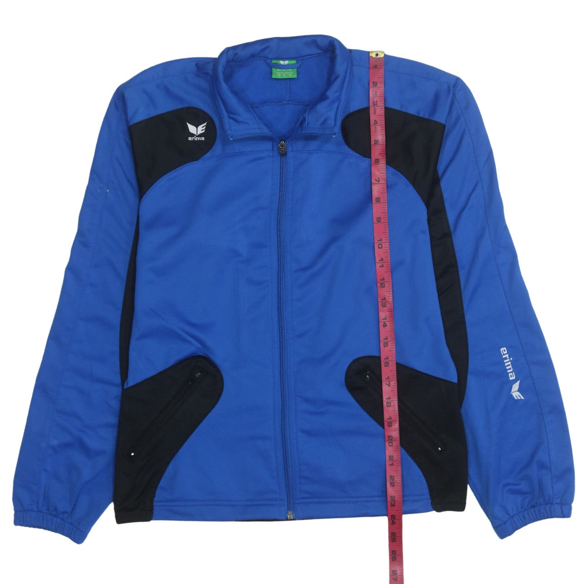 Erima Women's Blue Black Track Jacket Size 10 Full Zip Sports Top