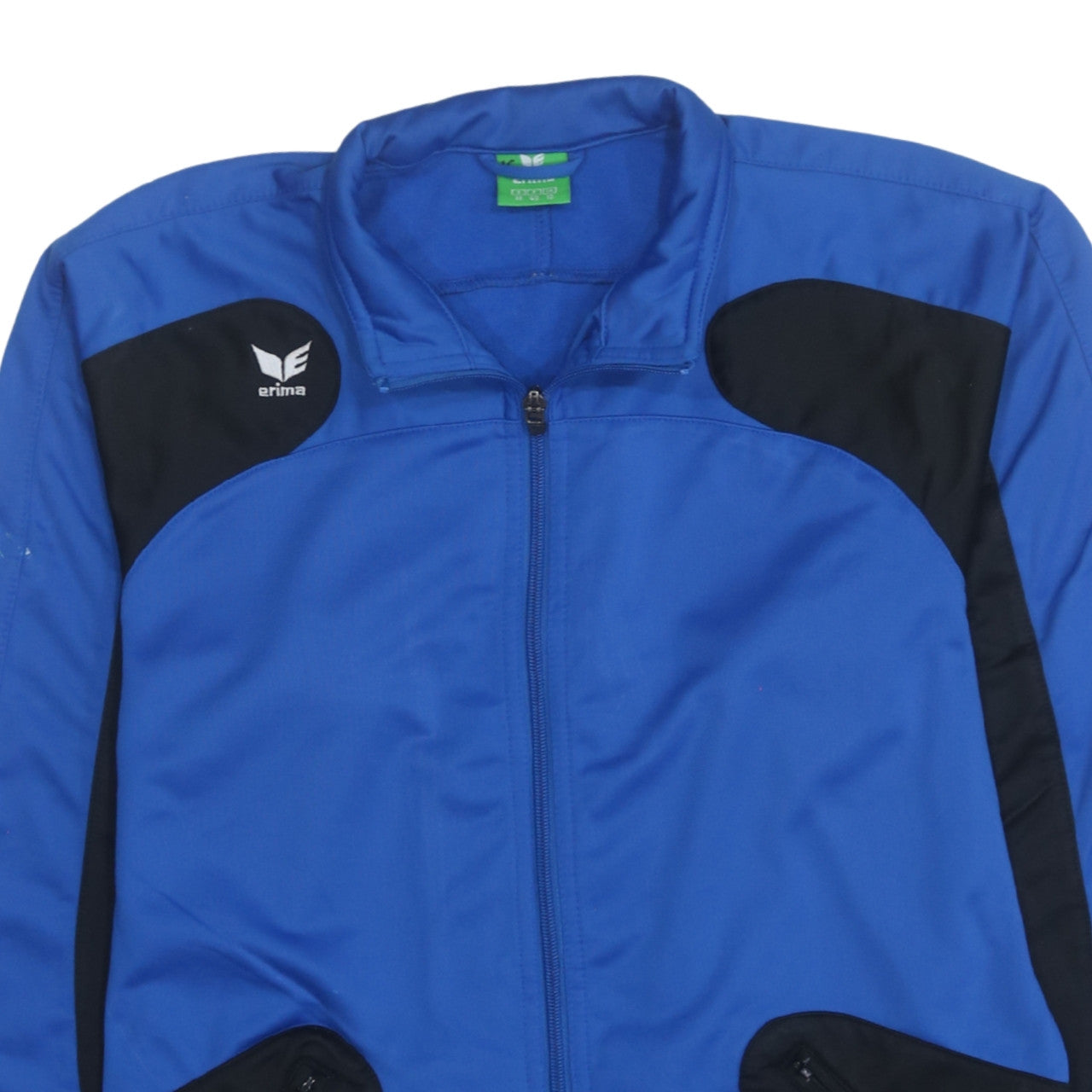 Erima Women's Blue Black Track Jacket Size 10 Full Zip Sports Top