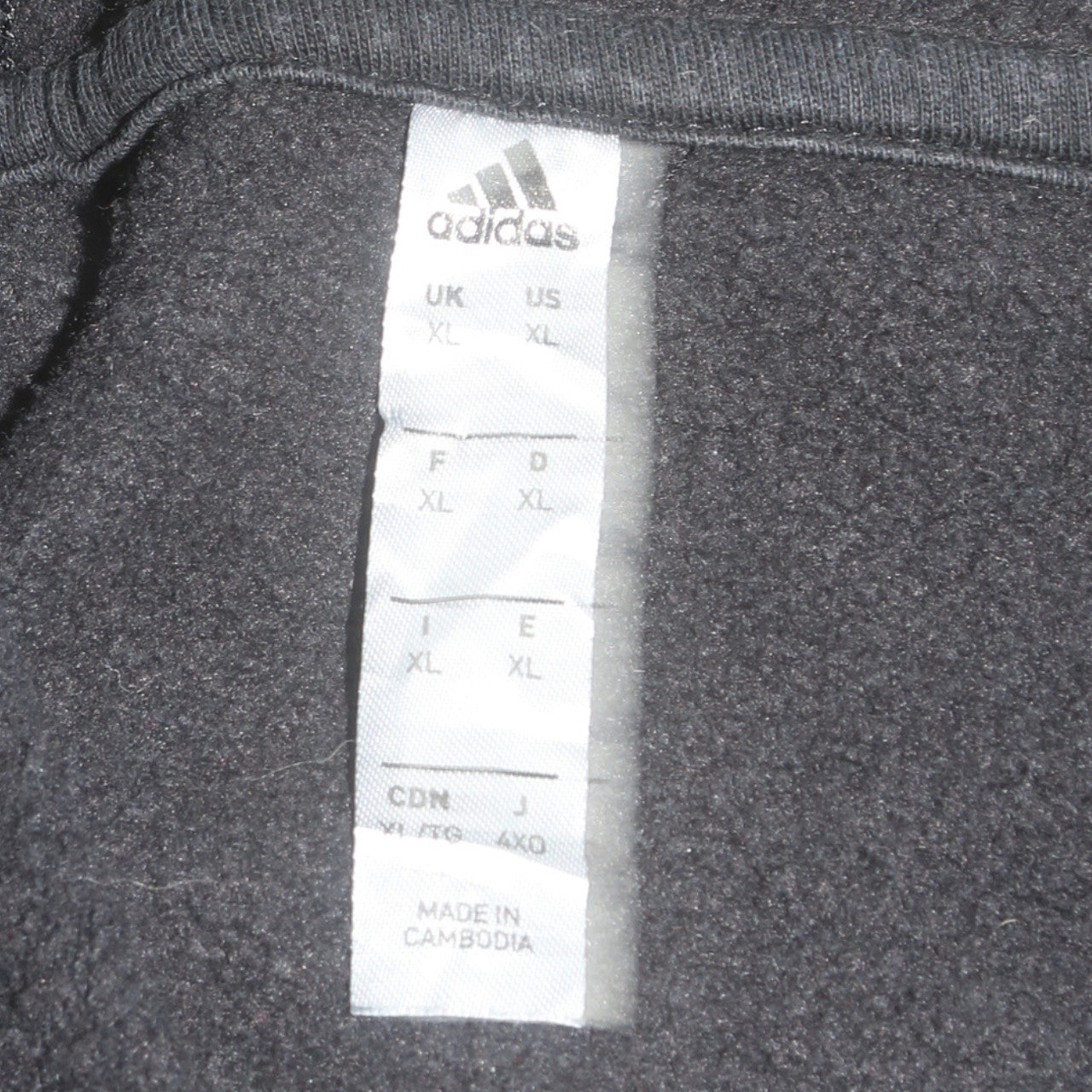 Adidas Men's Black XL Pullover Hoodie Fleece Sportswear