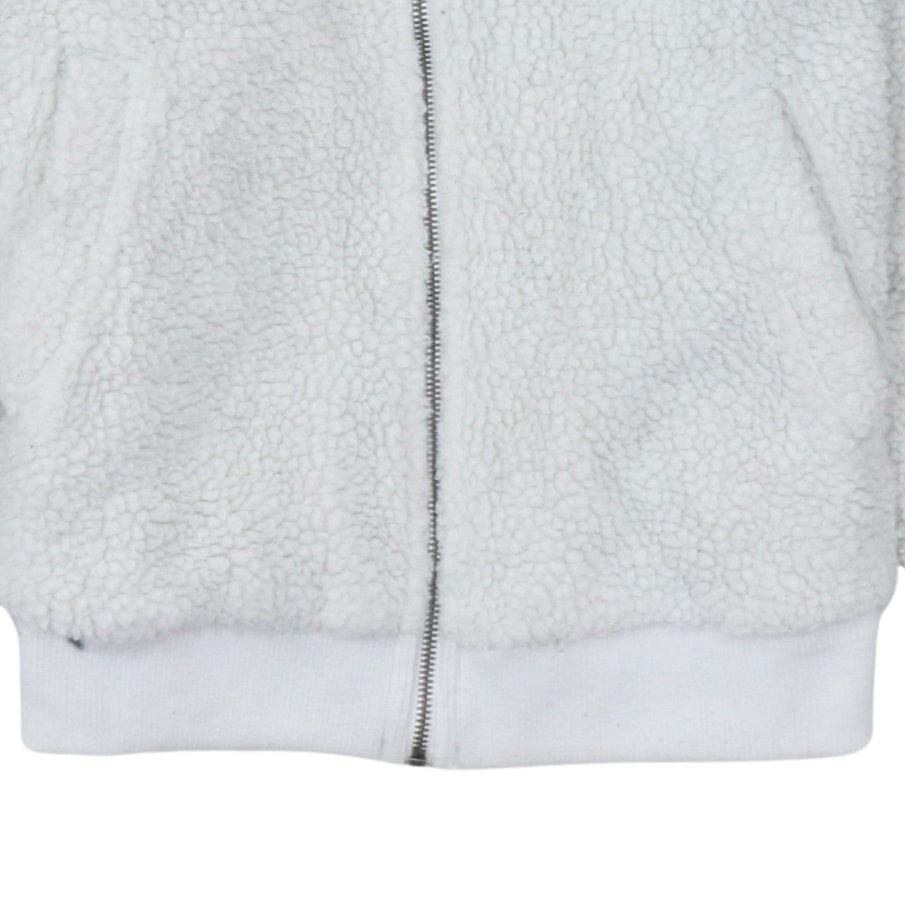 Adidas Womens White Fleece Lined Track Jacket Size 12 Regular Fit