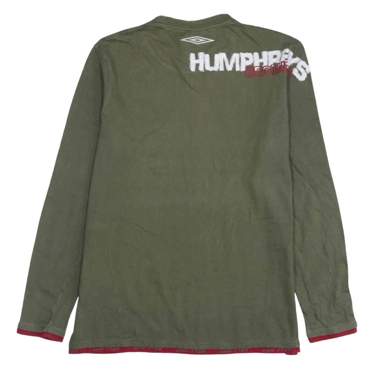 Umbro Men's Green Long Sleeve Football Graphic Shirt Size L