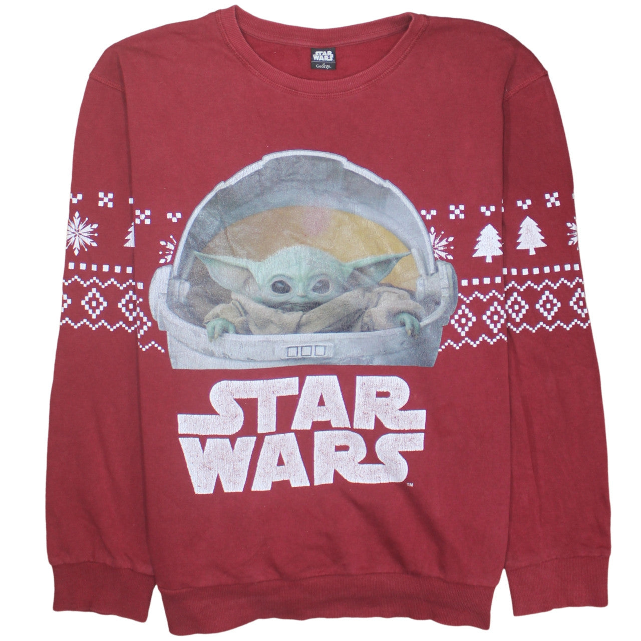 George Star Wars Men’s Red 3XL Pullover Christmas Sweatshirt