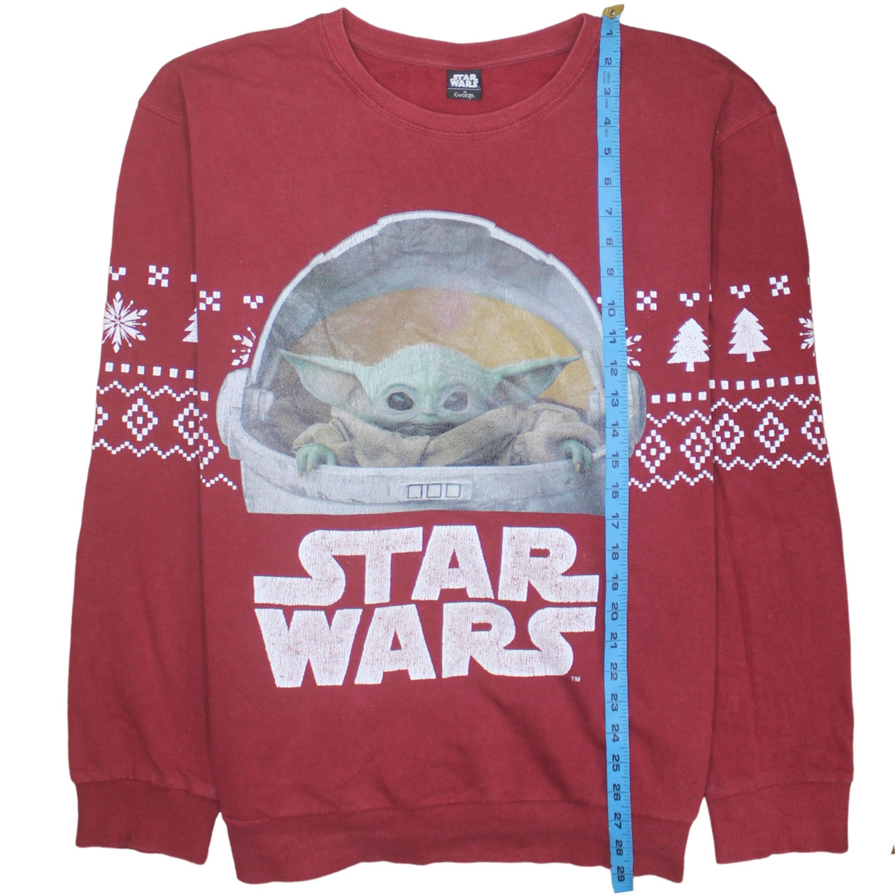 George Star Wars Men’s Red 3XL Pullover Christmas Sweatshirt