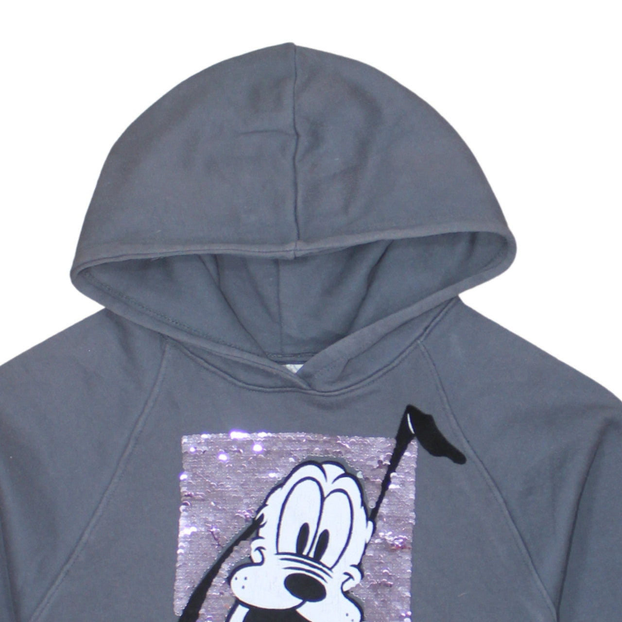 Zara Girls Grey Disney Hoodie 13-14 Years Pullover Sequin Funny Moments