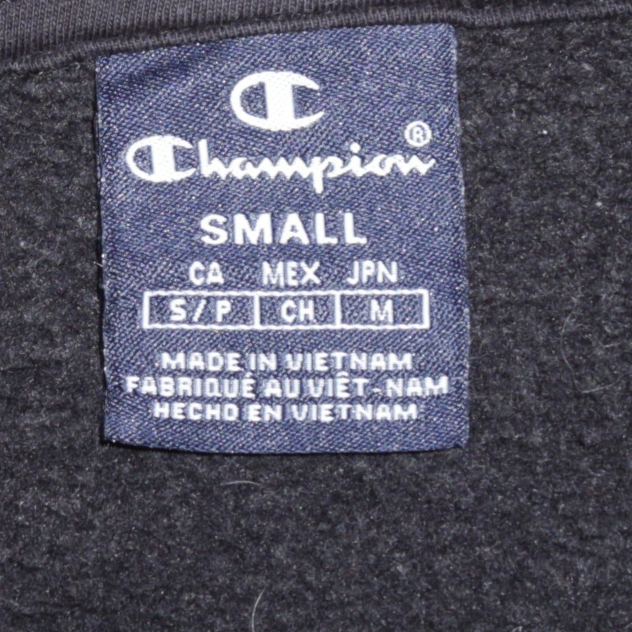 Champion Men's Black Small Track Jacket Full Zip Cotton Blend
