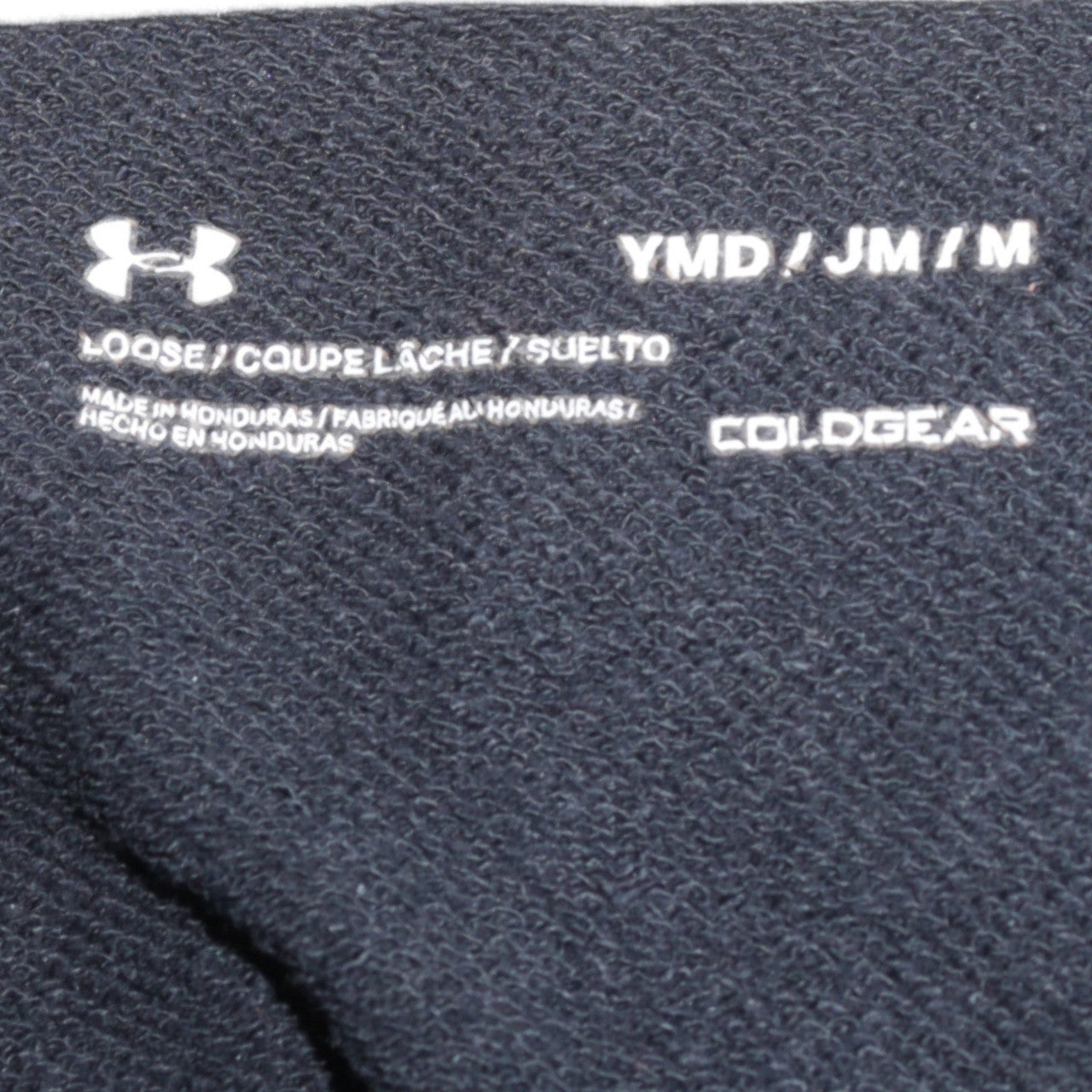 Under Armour Boys Black Full Zip Hoodie Size 10 Years Fleece ColdGear