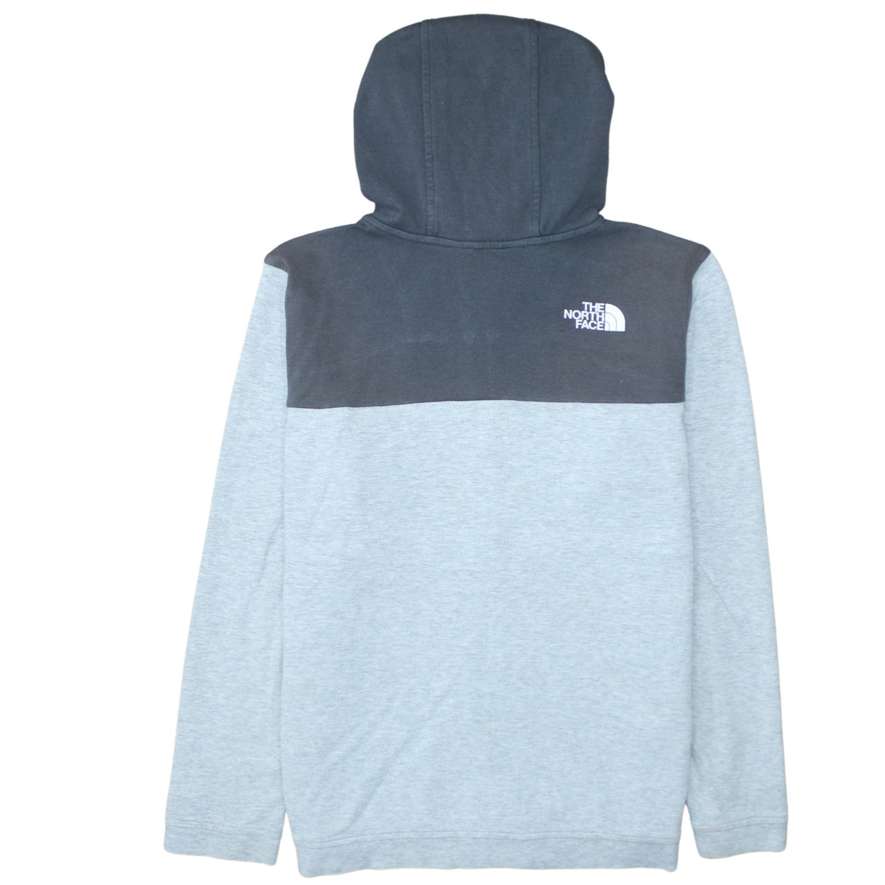 The North Face Boys Grey Colourblock 1/4 Zip Hoodie XL Cotton Blend