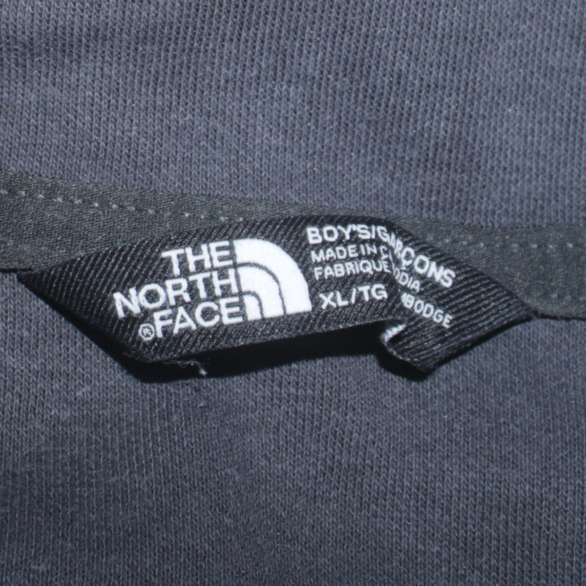 The North Face Boys Grey Colourblock 1/4 Zip Hoodie XL Cotton Blend