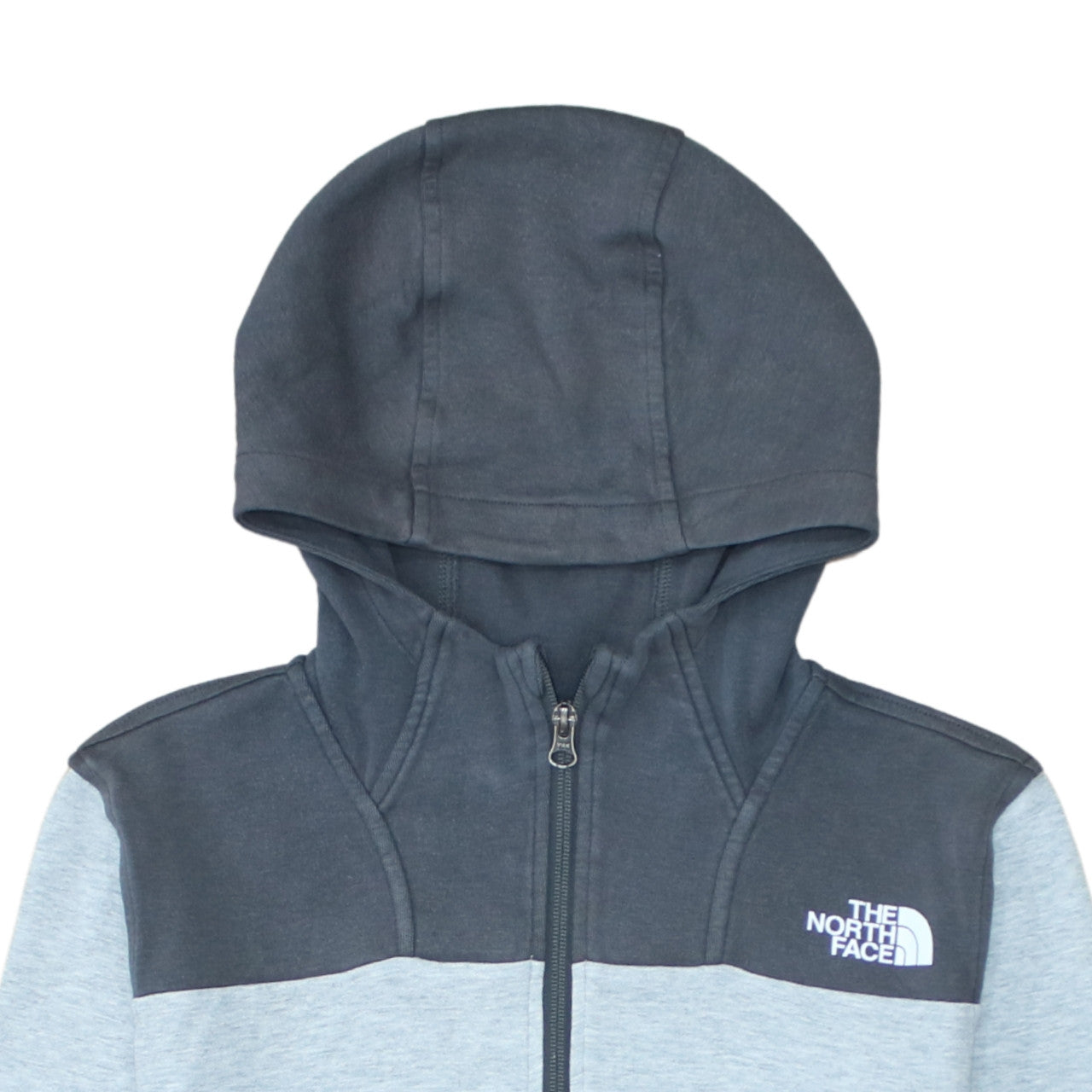 The North Face Boys Grey Colourblock 1/4 Zip Hoodie XL Cotton Blend