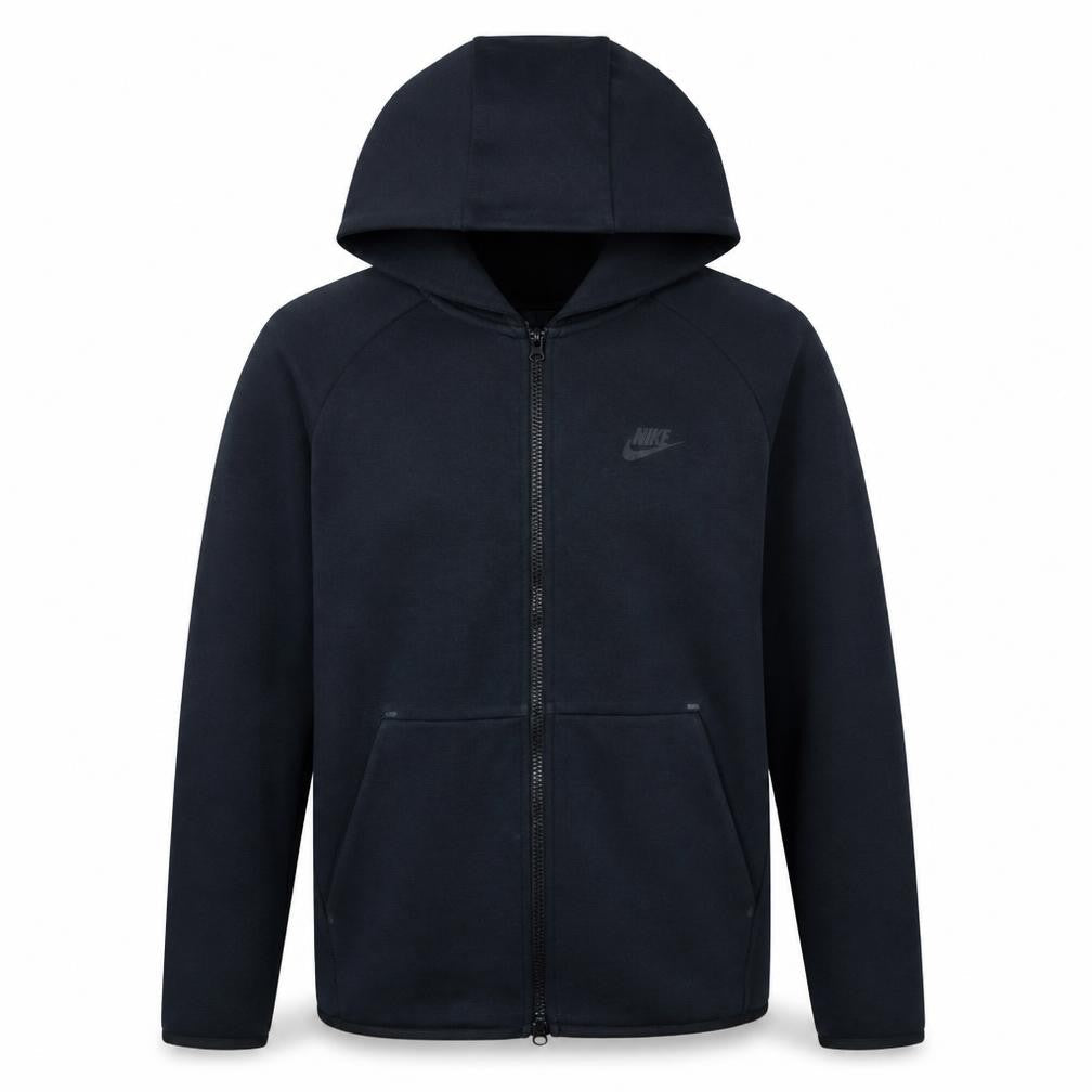 Nike Men's Black Full Zip Hoodie Size S Regular Fit Fleece Sweatshirt