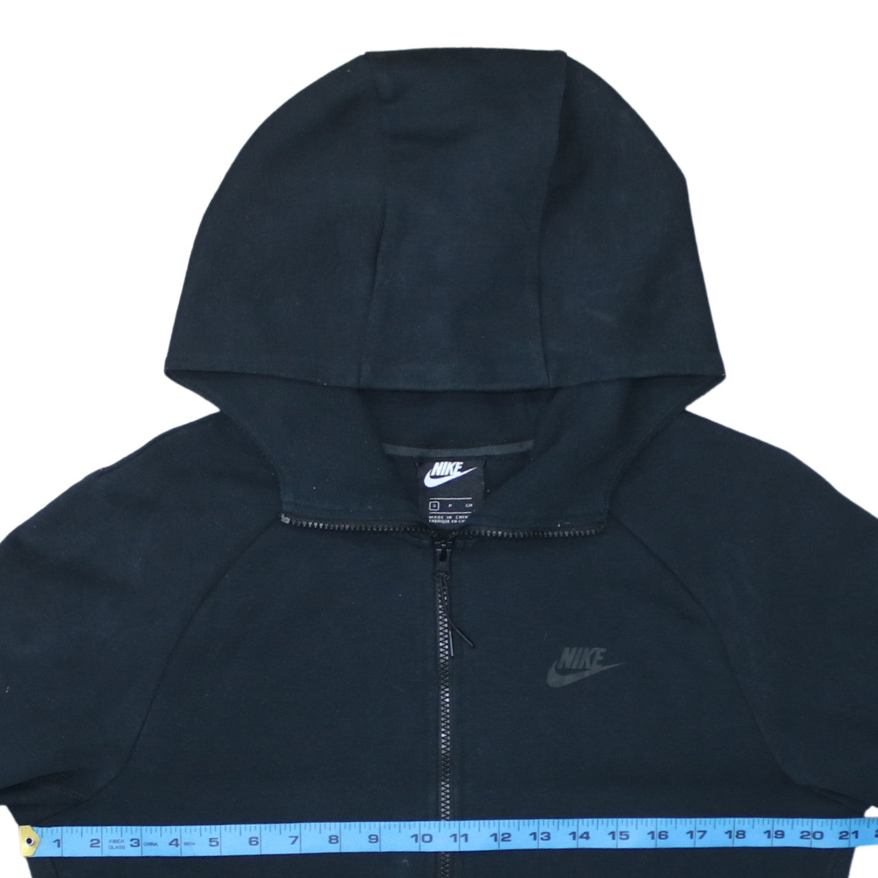 Nike Men's Black Full Zip Hoodie Size S Regular Fit Fleece Sweatshirt