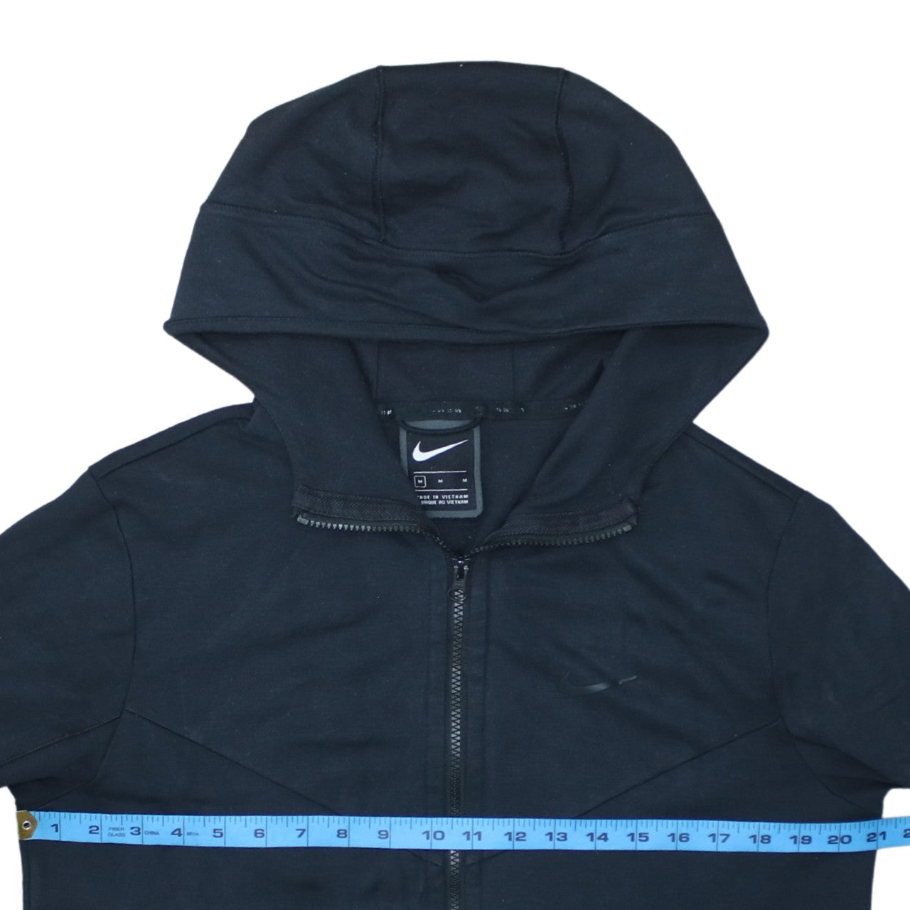 Nike Men's Black Full Zip Hoodie M Viscose Blend Casual Sportswear